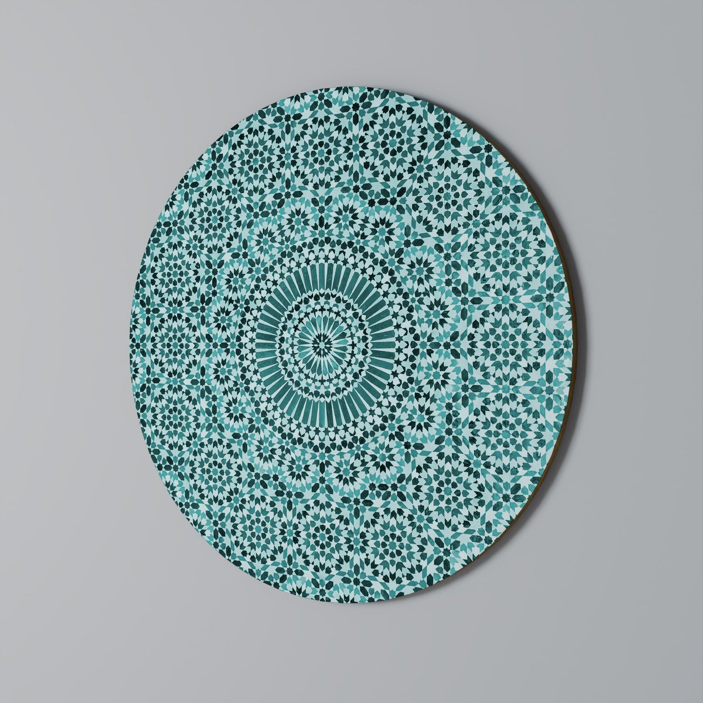 MOROCCAN TURQUOISE Round Wall Art