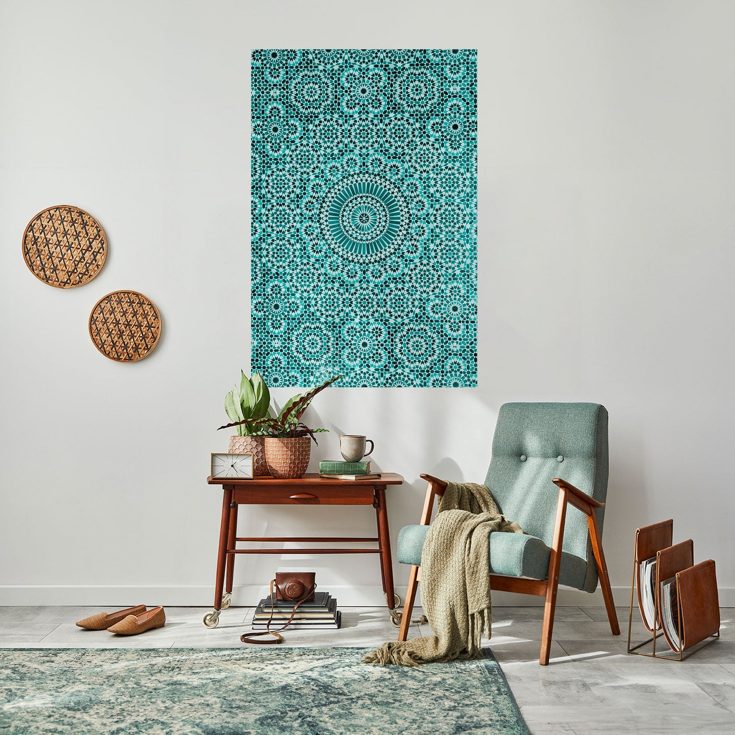 Poster verticale staccabile e attaccabile TURCHESE MAROCCHINO