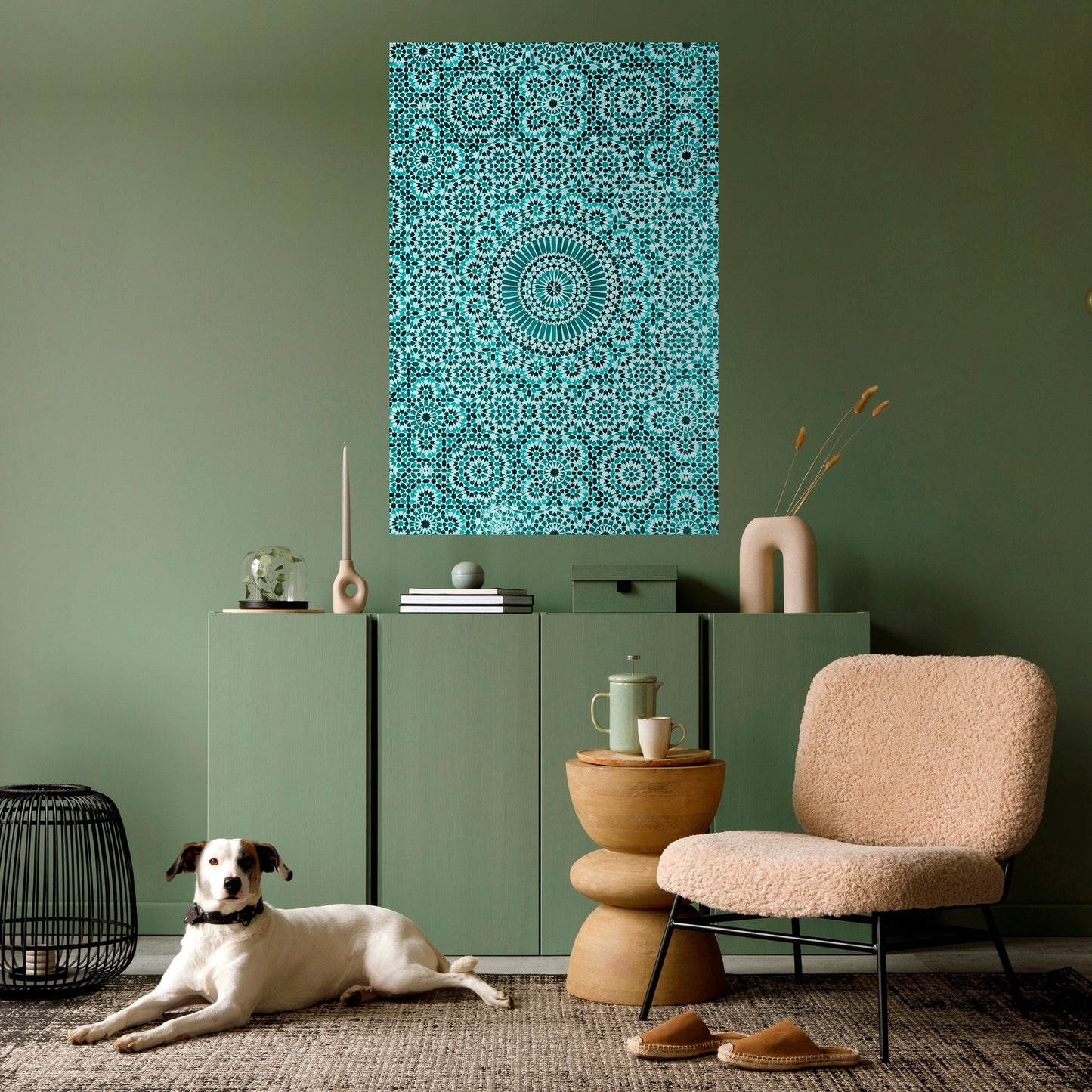 Poster verticale staccabile e attaccabile TURCHESE MAROCCHINO
