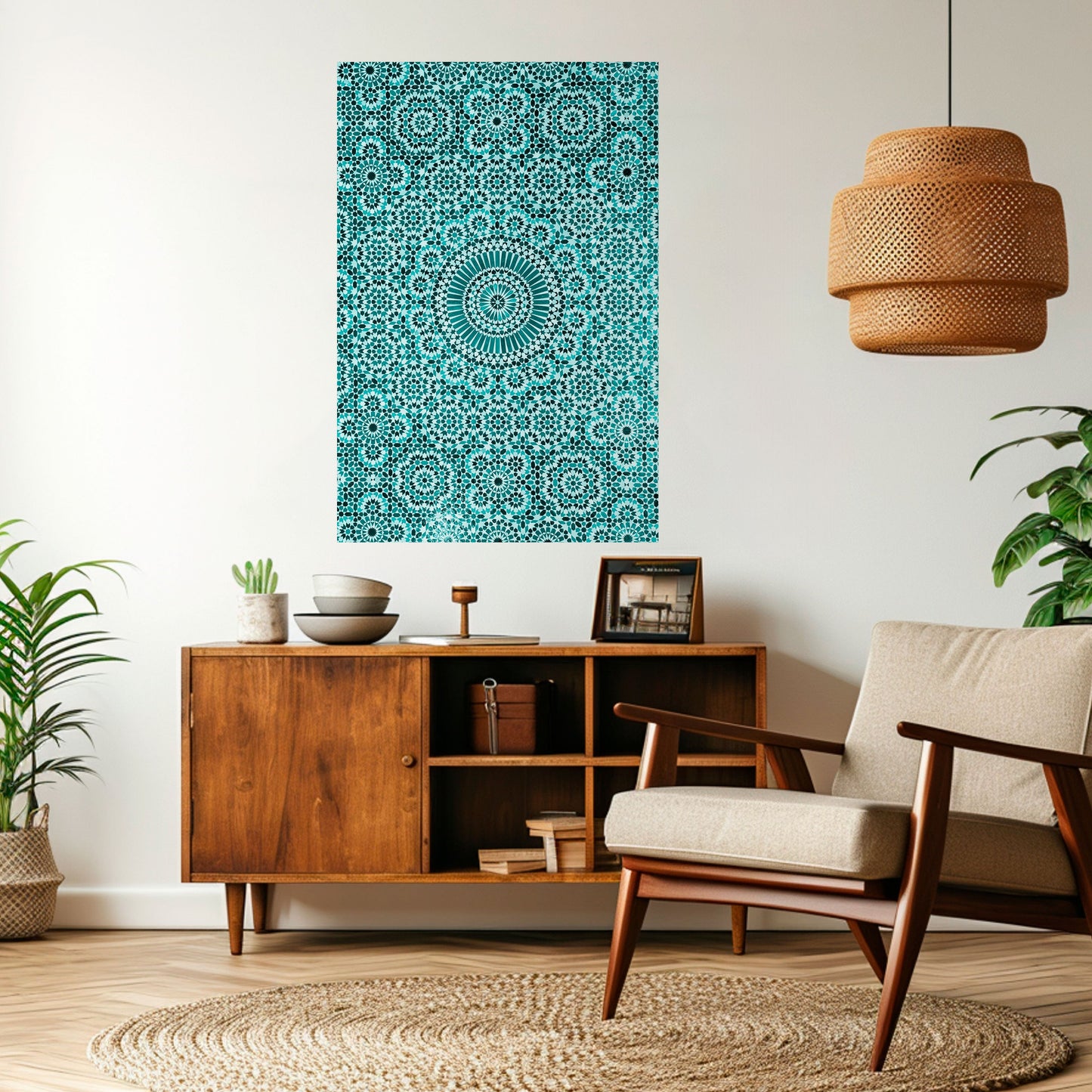 Poster verticale staccabile e attaccabile TURCHESE MAROCCHINO