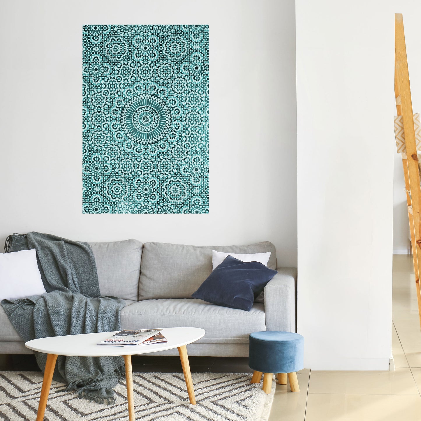 Poster verticale staccabile e attaccabile TURCHESE MAROCCHINO