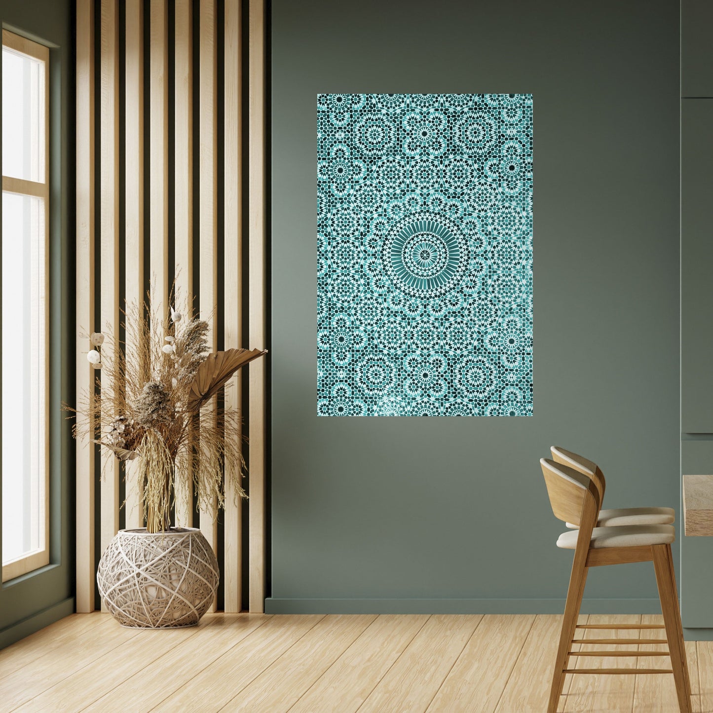 Poster verticale staccabile e attaccabile TURCHESE MAROCCHINO