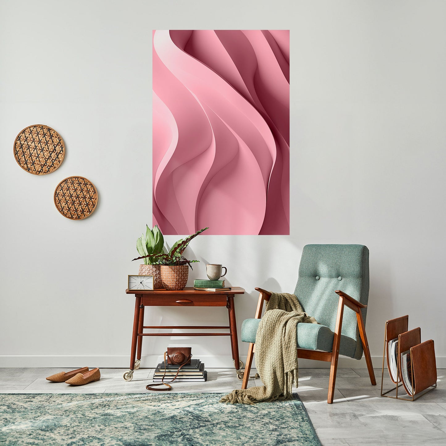 Poster verticale staccabile e attaccabile THINKING PINK