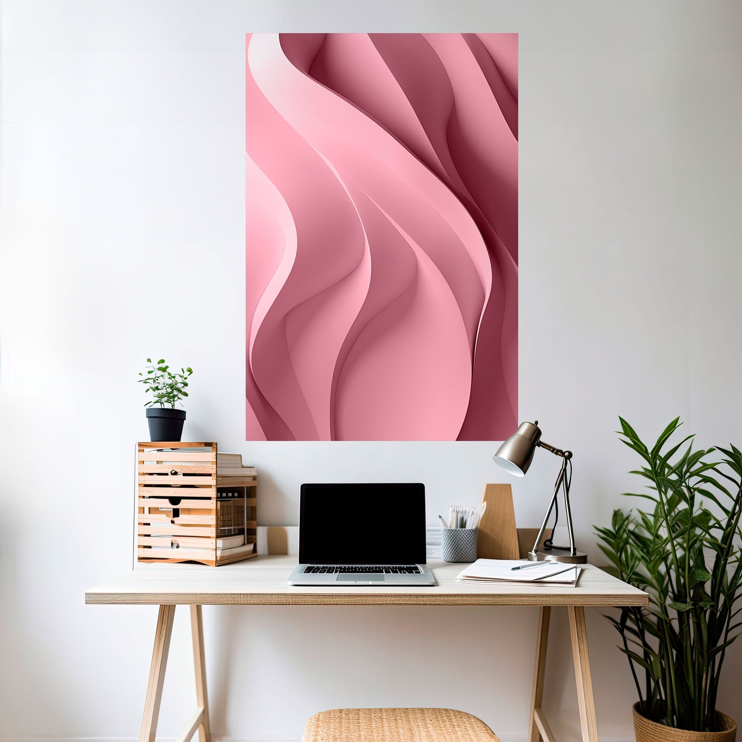 Poster verticale staccabile e attaccabile THINKING PINK