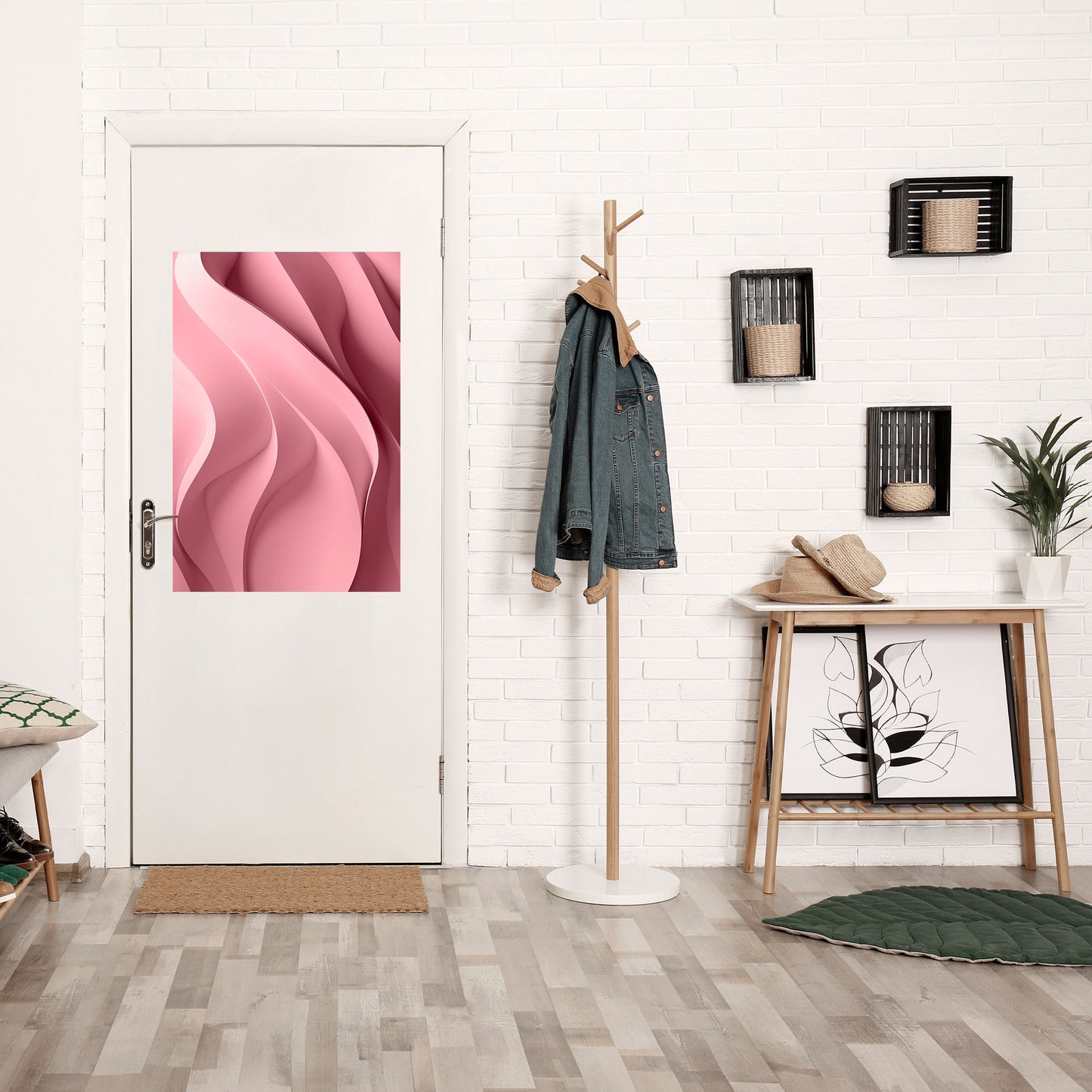 Poster verticale staccabile e attaccabile THINKING PINK