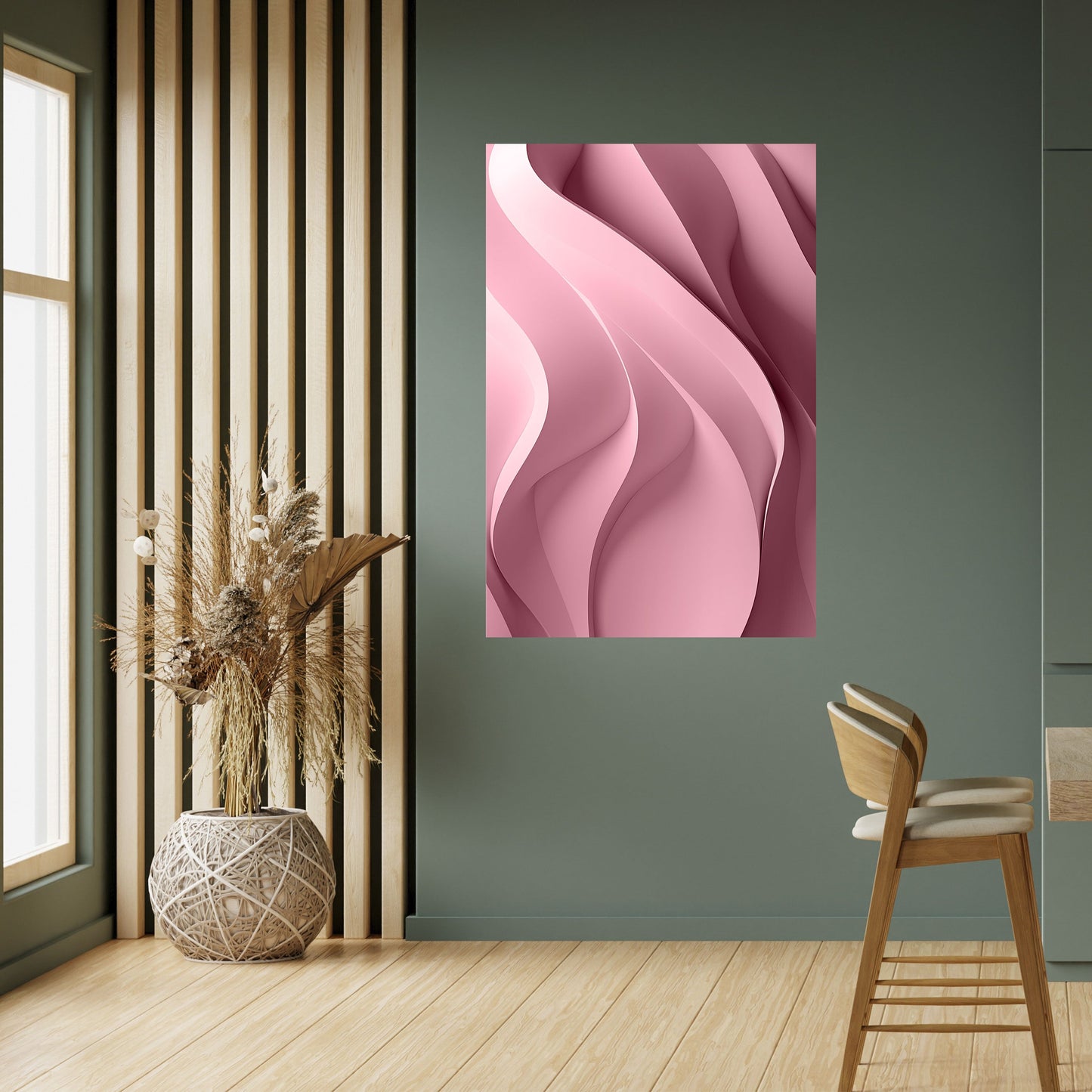 Poster verticale staccabile e attaccabile THINKING PINK