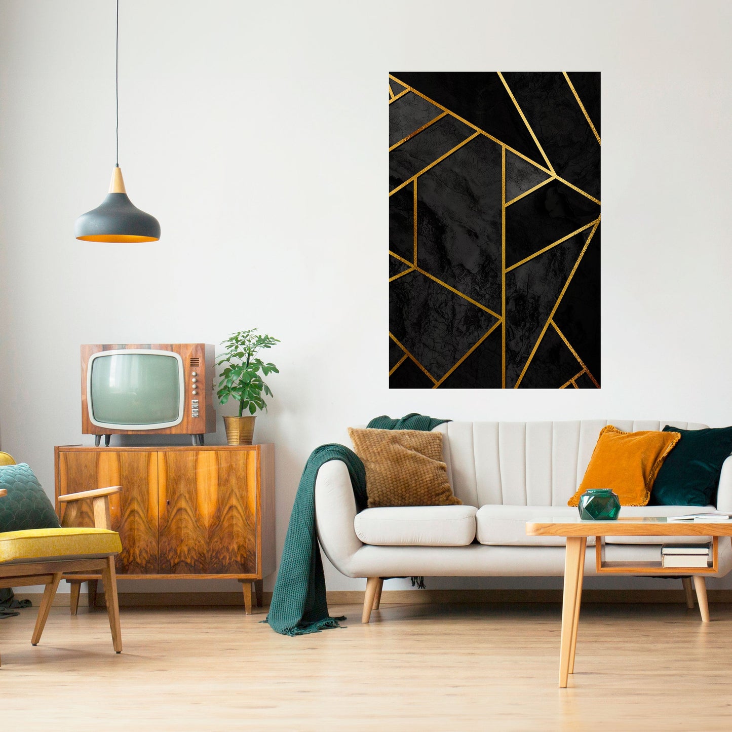 Poster verticale staccabile e attaccabile GLINTING GEOMETRIC DREAMS