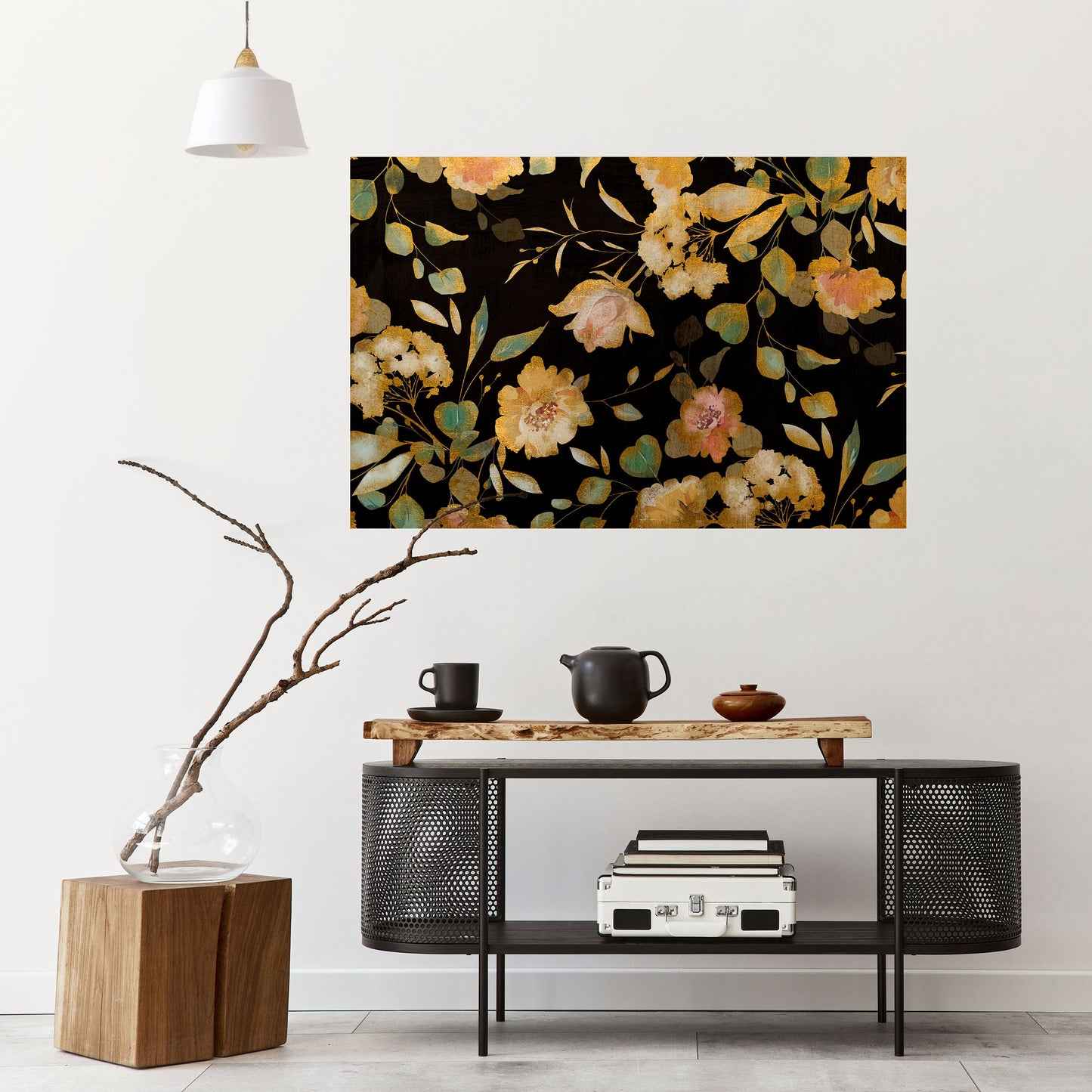 Poster orizzontale staccabile e attaccabile MODEST FLORAL