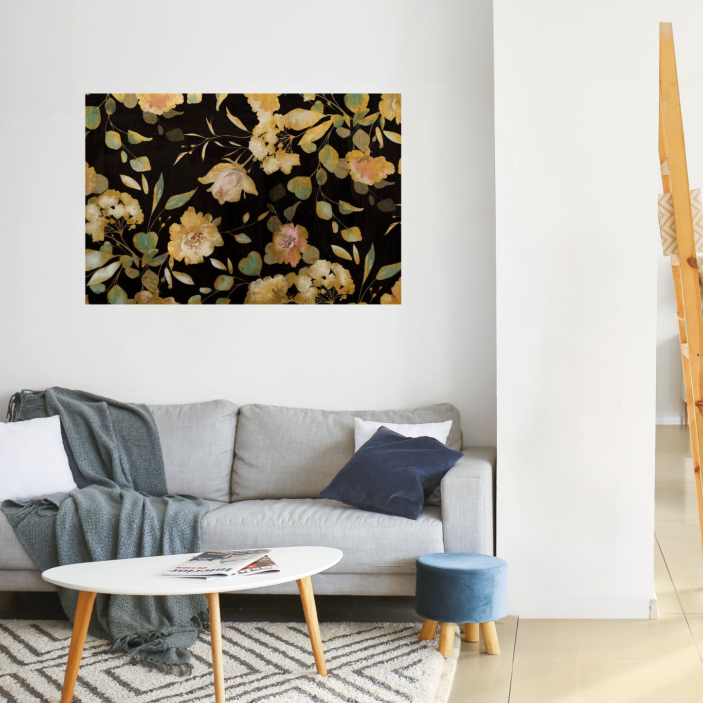 Poster orizzontale staccabile e attaccabile MODEST FLORAL