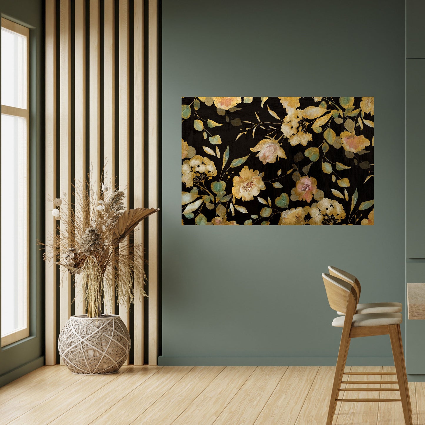 Poster orizzontale staccabile e attaccabile MODEST FLORAL