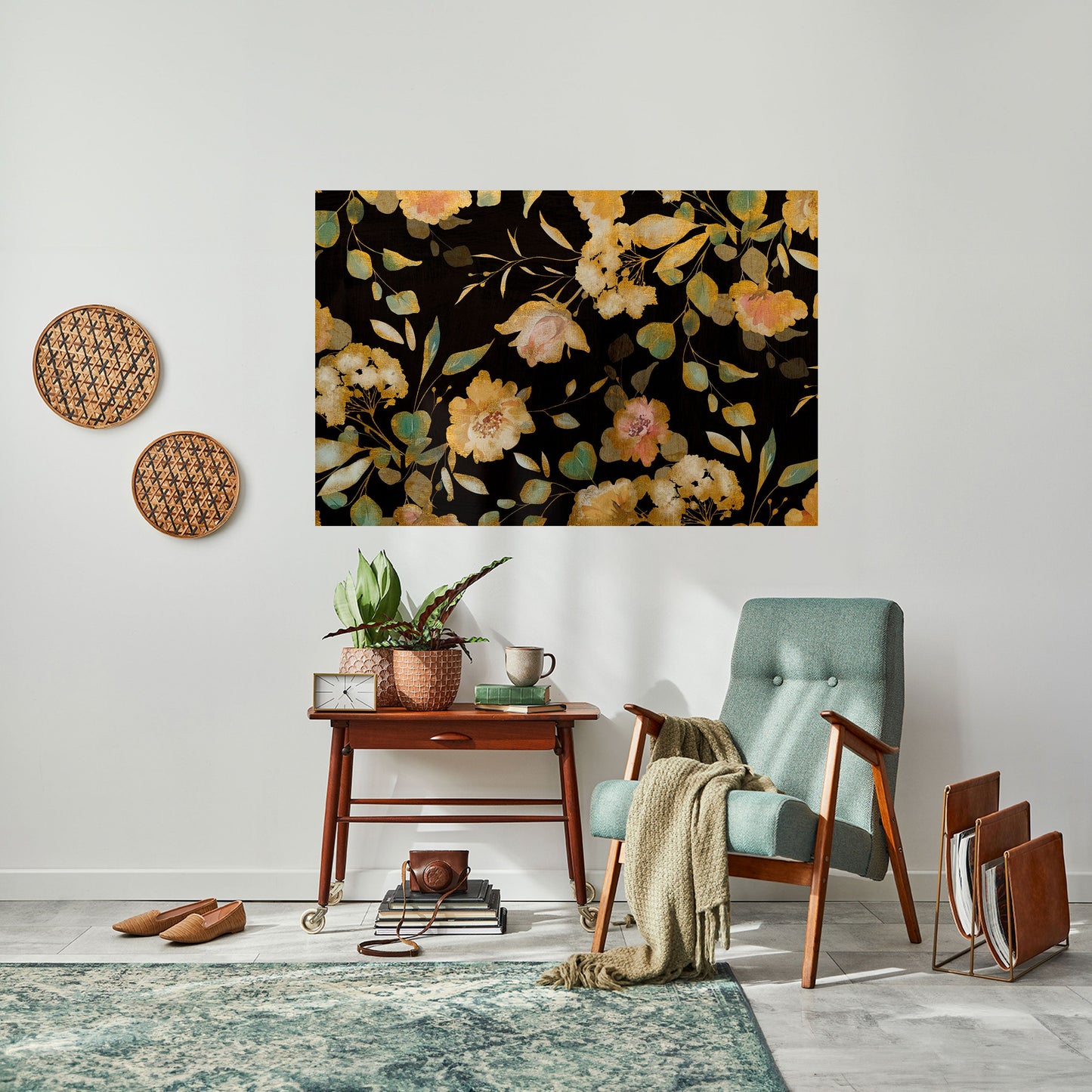 Poster orizzontale staccabile e attaccabile MODEST FLORAL