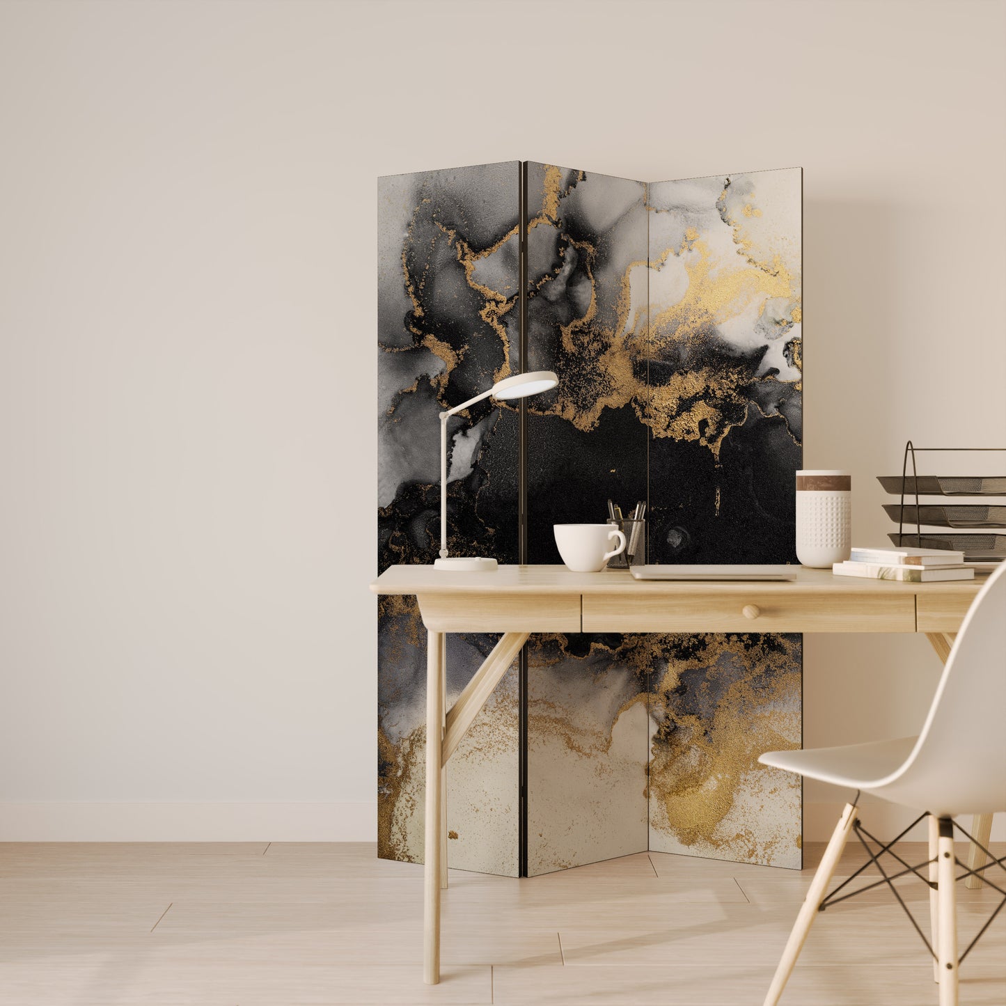 MARBLE OF TOMMORROW Divisorio decorativo per ambienti a 3 pannelli