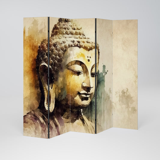 TRANQUIL BUDDHA WHISPERS - Divisorio decorativo per ambienti a 5 pannelli