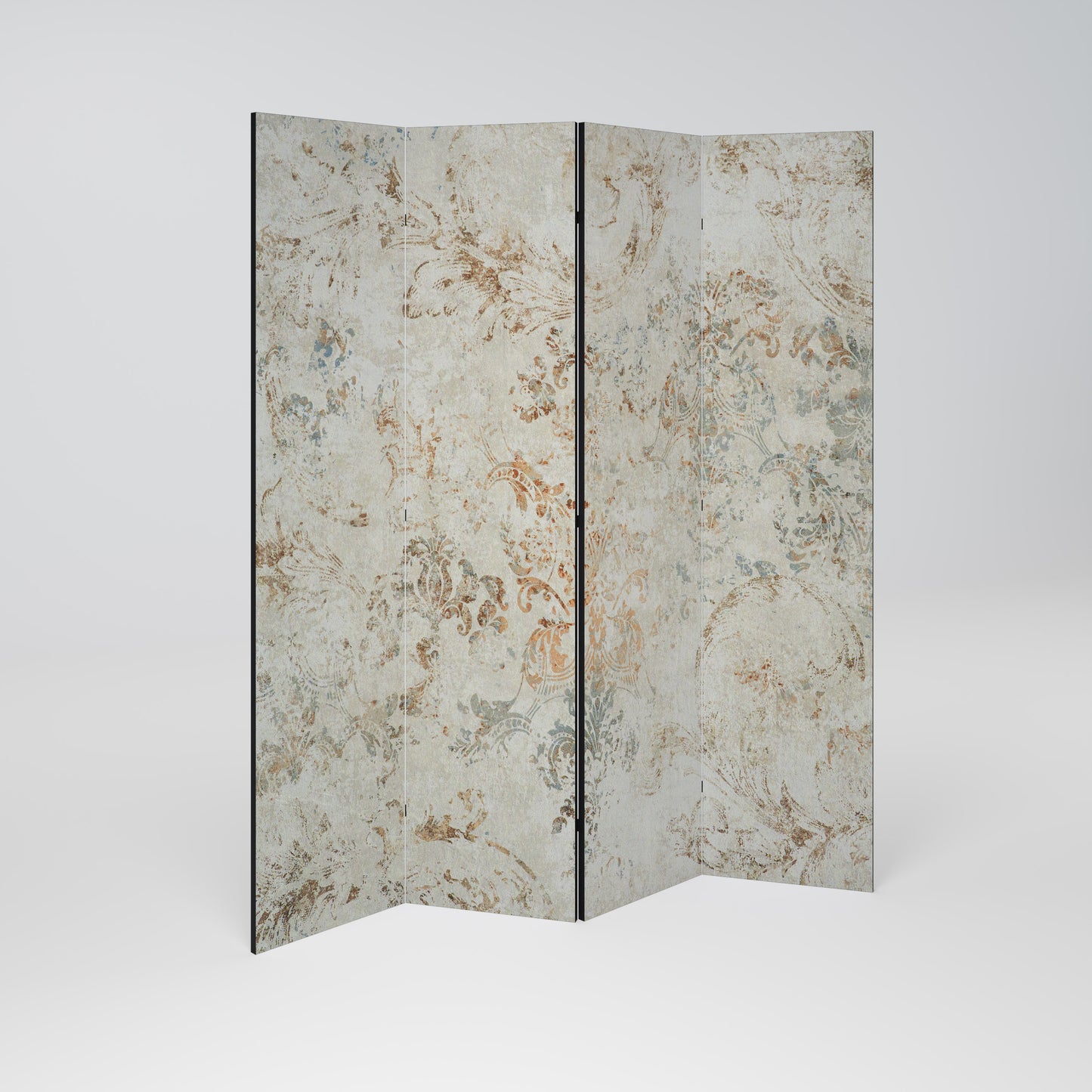 Divisorio decorativo per ambienti a 4 pannelli FADED ELEGANCE