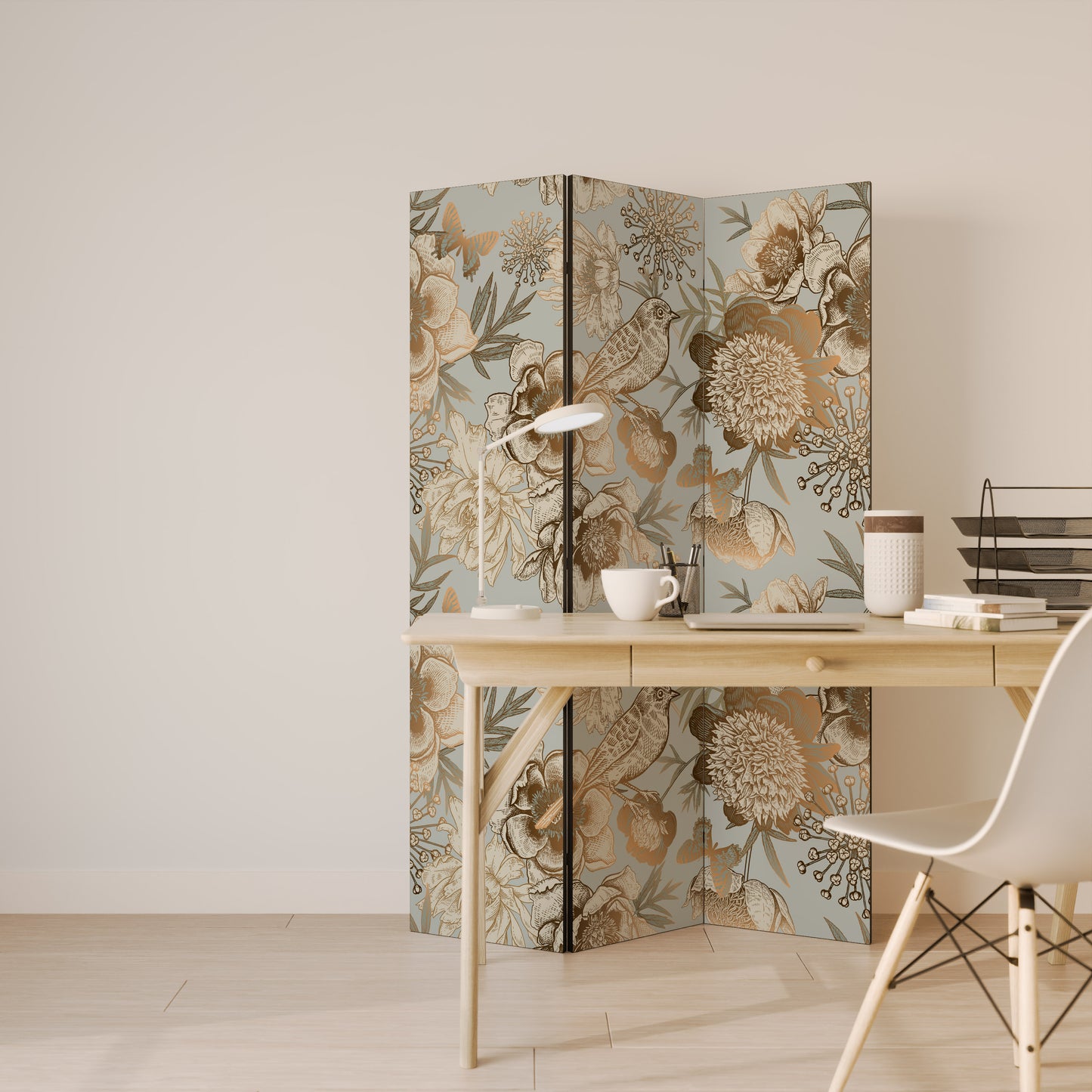 SUCCULENT WHIMSY - Divisorio decorativo per ambienti a 3 pannelli
