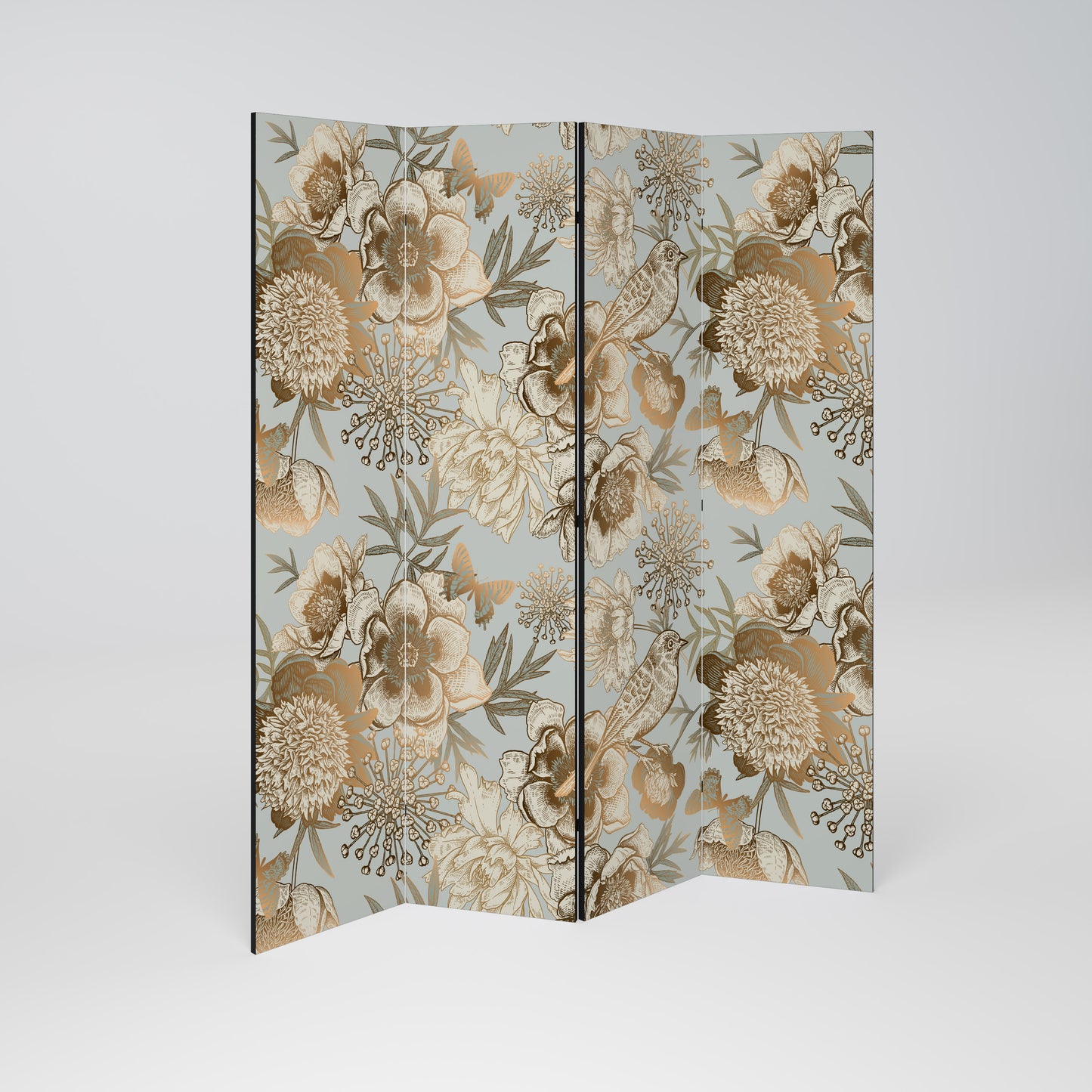 SUCCULENT WHIMSY - Divisorio decorativo per ambienti a 4 pannelli
