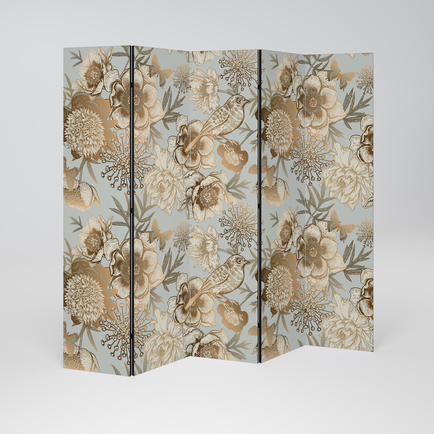 SUCCULENT WHIMSY - Divisorio decorativo per ambienti a 5 pannelli