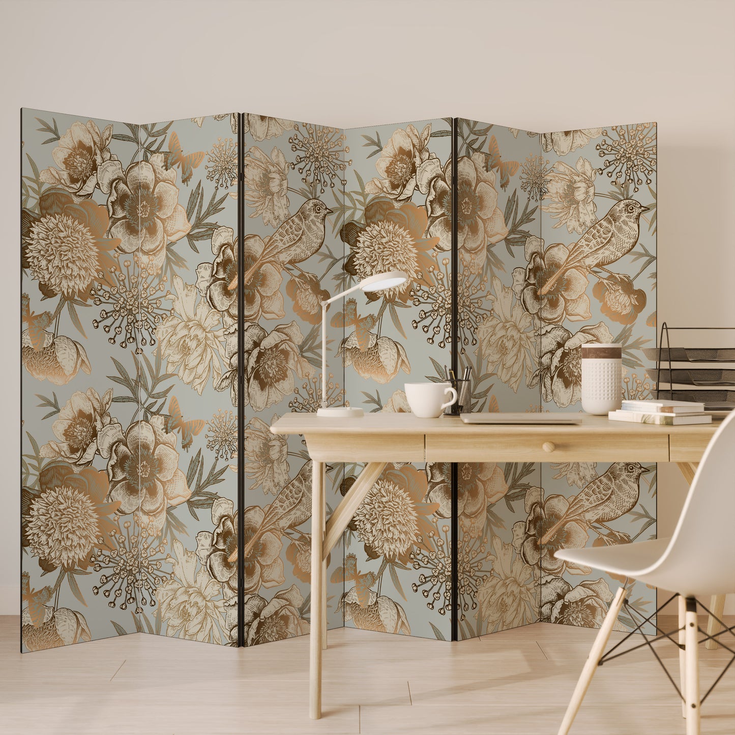 SUCCULENT WHIMSY - Divisorio decorativo per ambienti a 6 pannelli