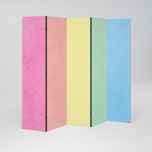 COME UNA TENDA A RULLO Divisorio decorativo per ambienti a 5 pannelli