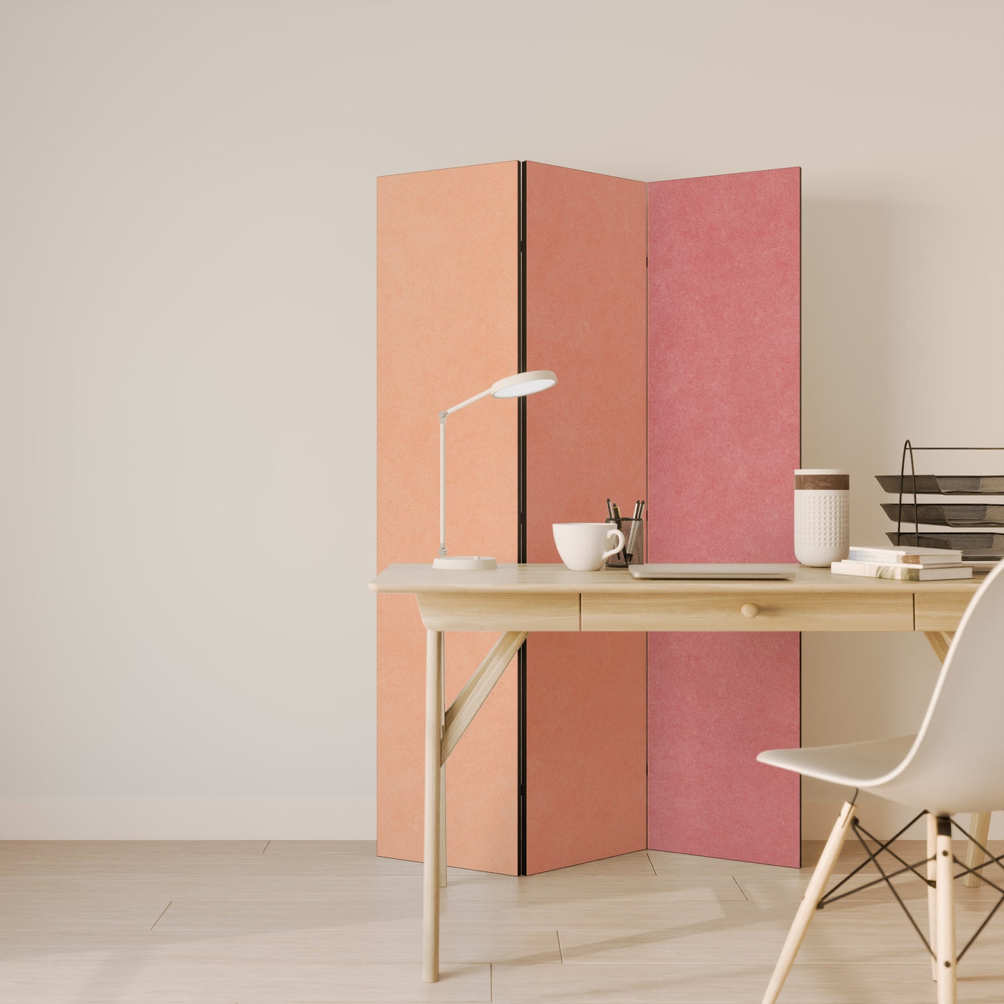 Divisorio decorativo per ambienti a 3 pannelli "SELLS LIKE PINK SPIRIT"