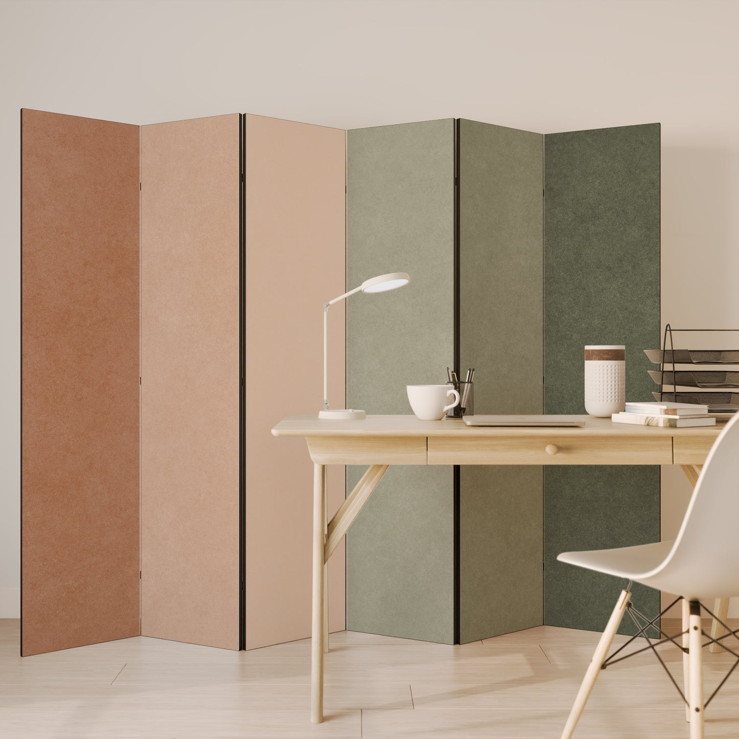 GANGNAM AVOCADO Divisorio decorativo per ambienti a 6 pannelli