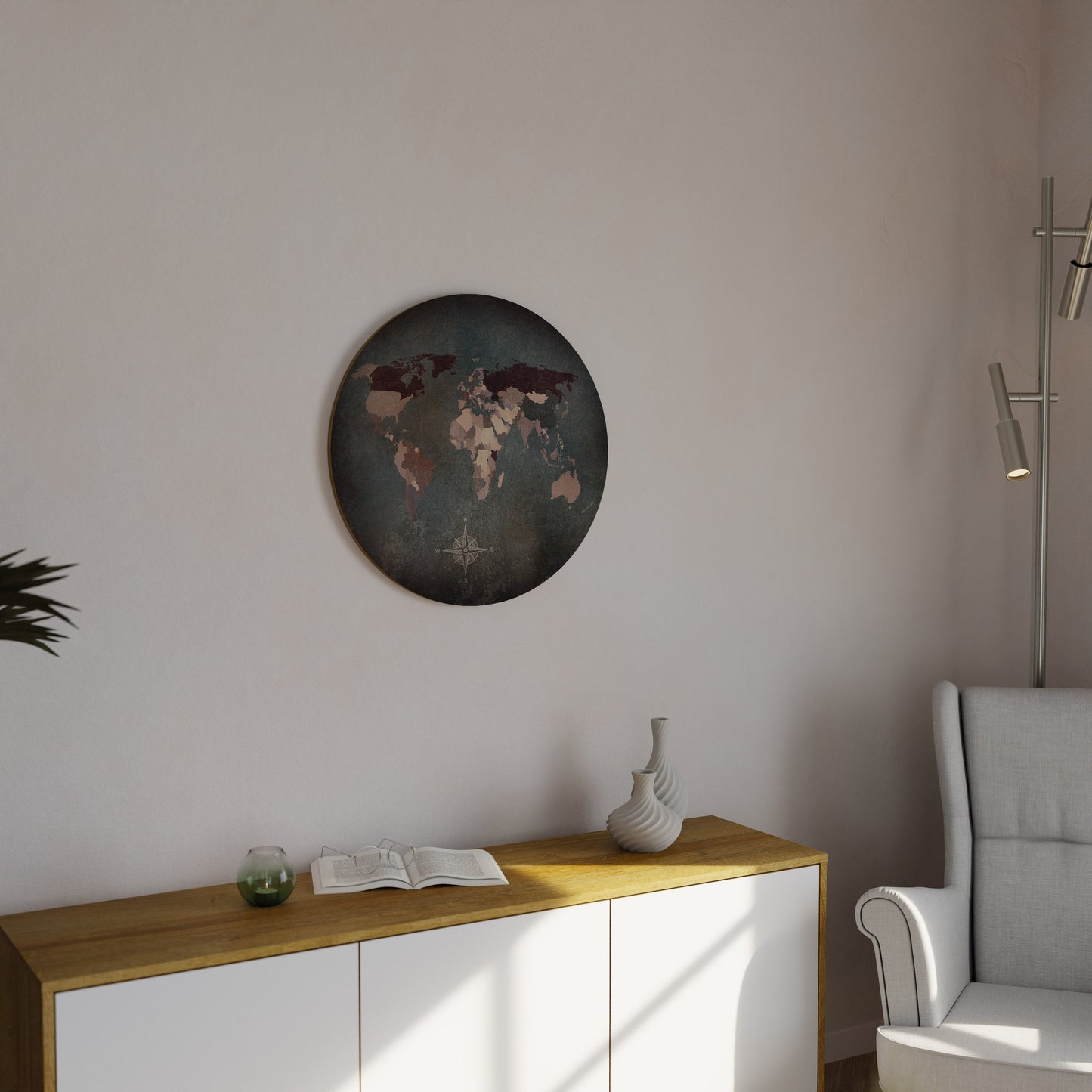 TESSERE ARTISTICHE DELLA TERRA Arte murale rotonda
