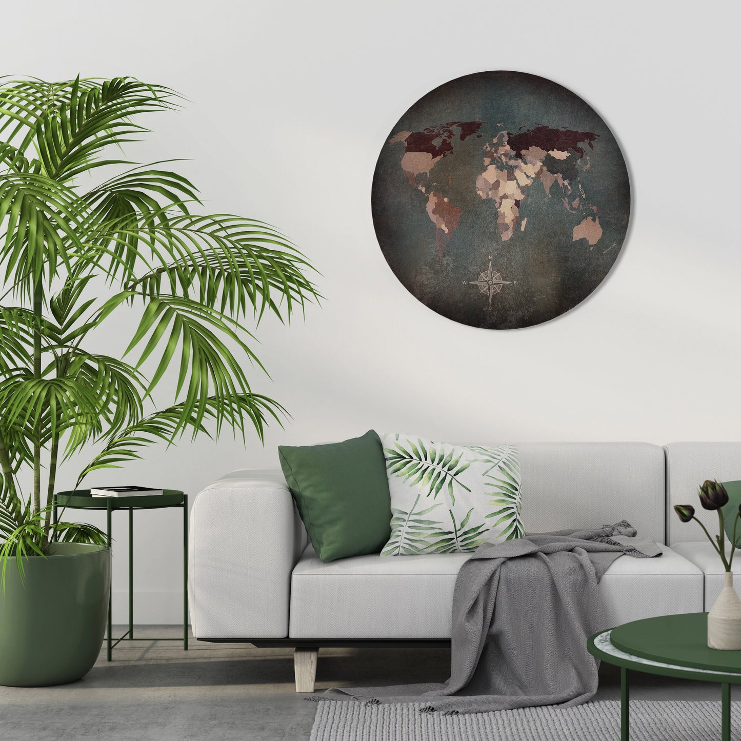 TESSERE ARTISTICHE DELLA TERRA Arte murale rotonda