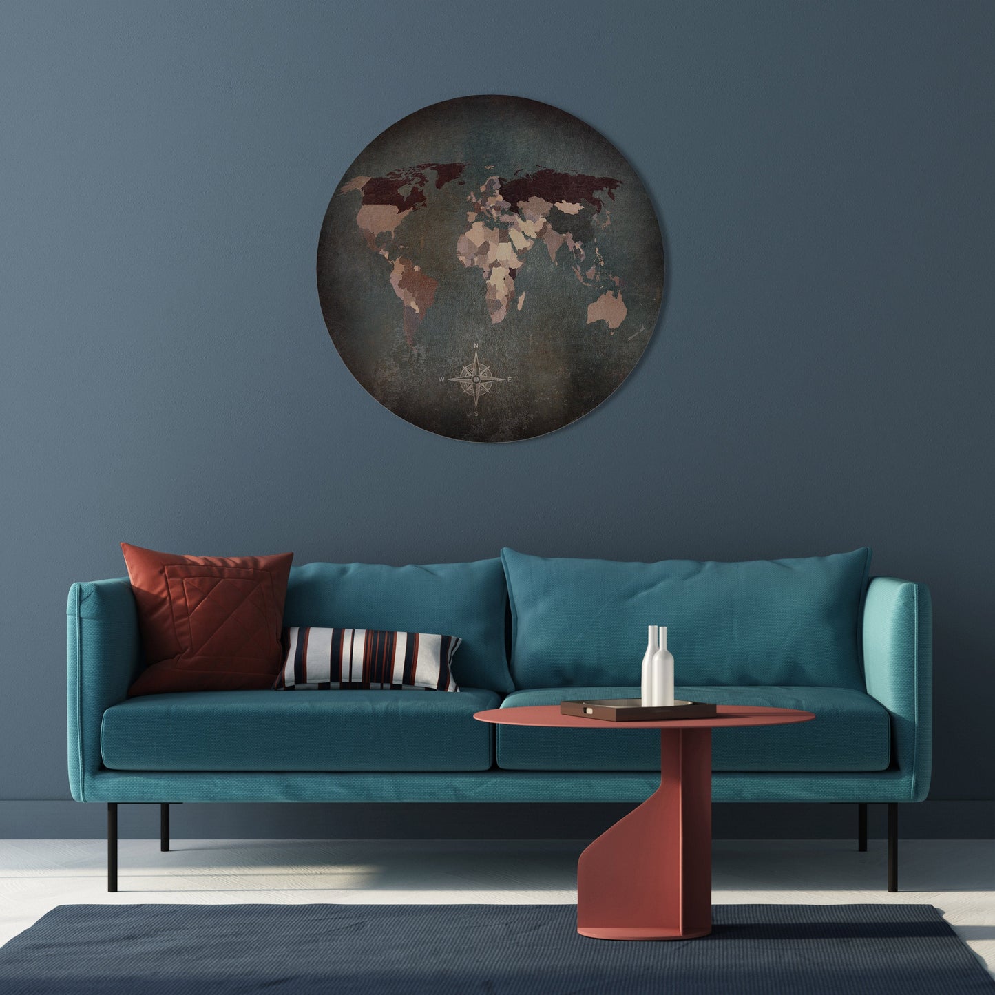 TESSERE ARTISTICHE DELLA TERRA Arte murale rotonda