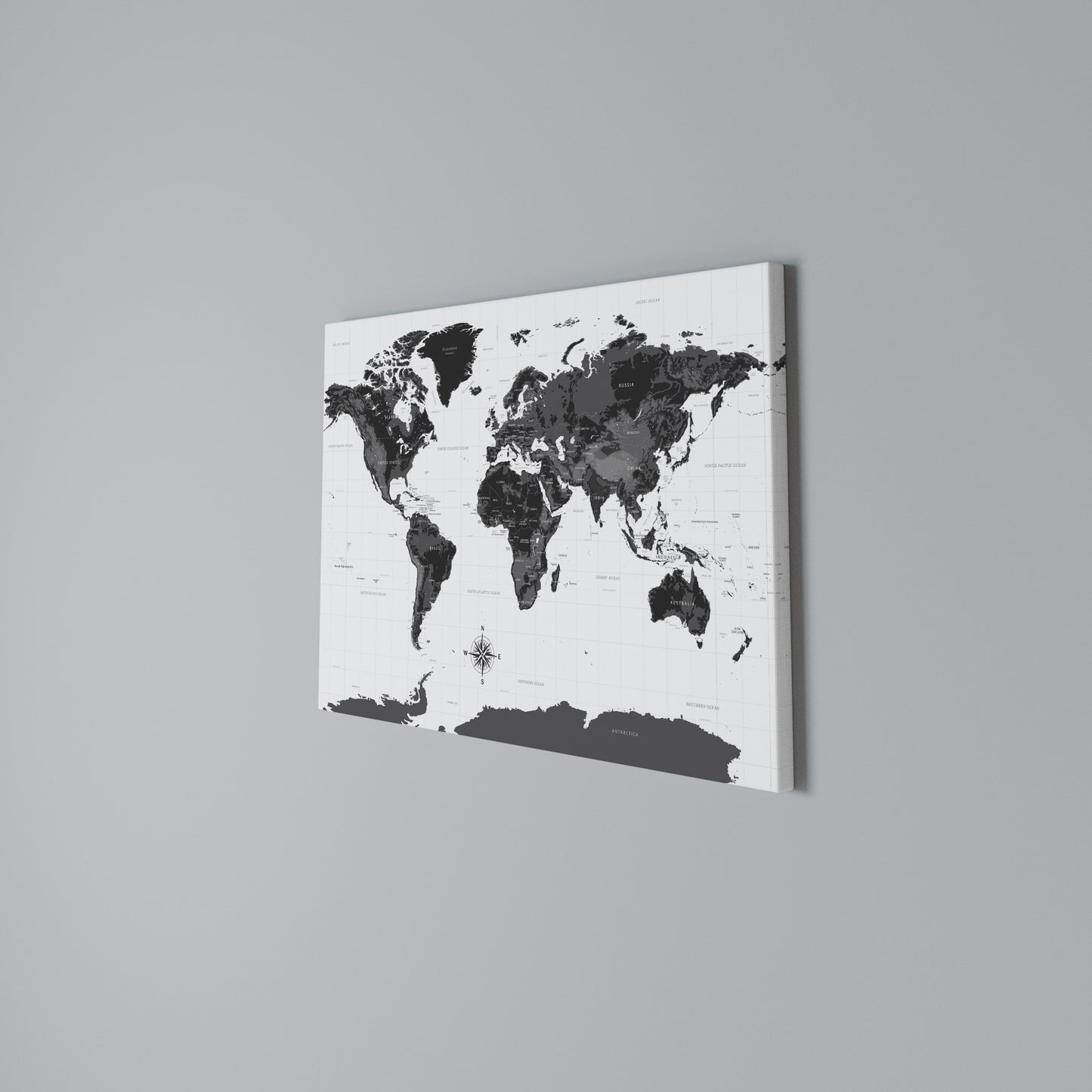 GLOBAL SHADOWS Stampa su tela orizzontale