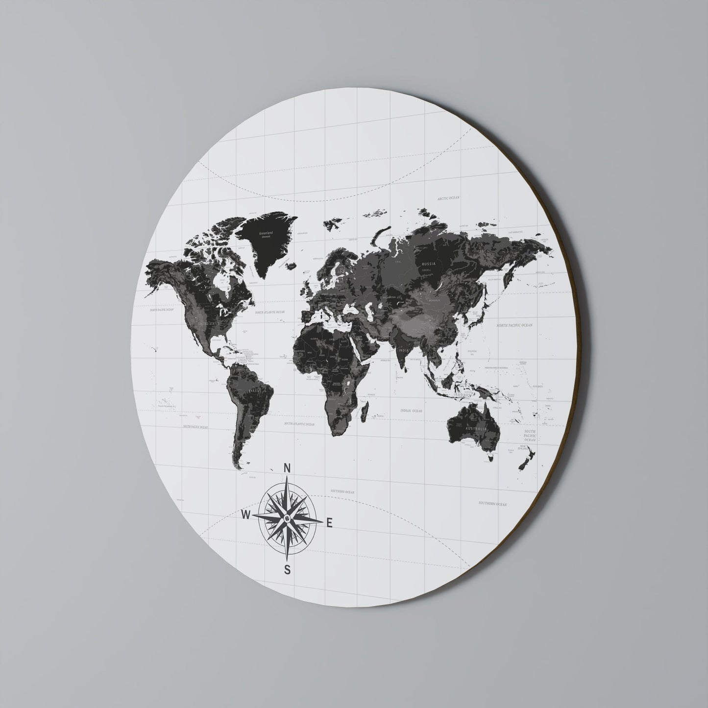 GLOBAL SHADOWS Arte murale rotonda