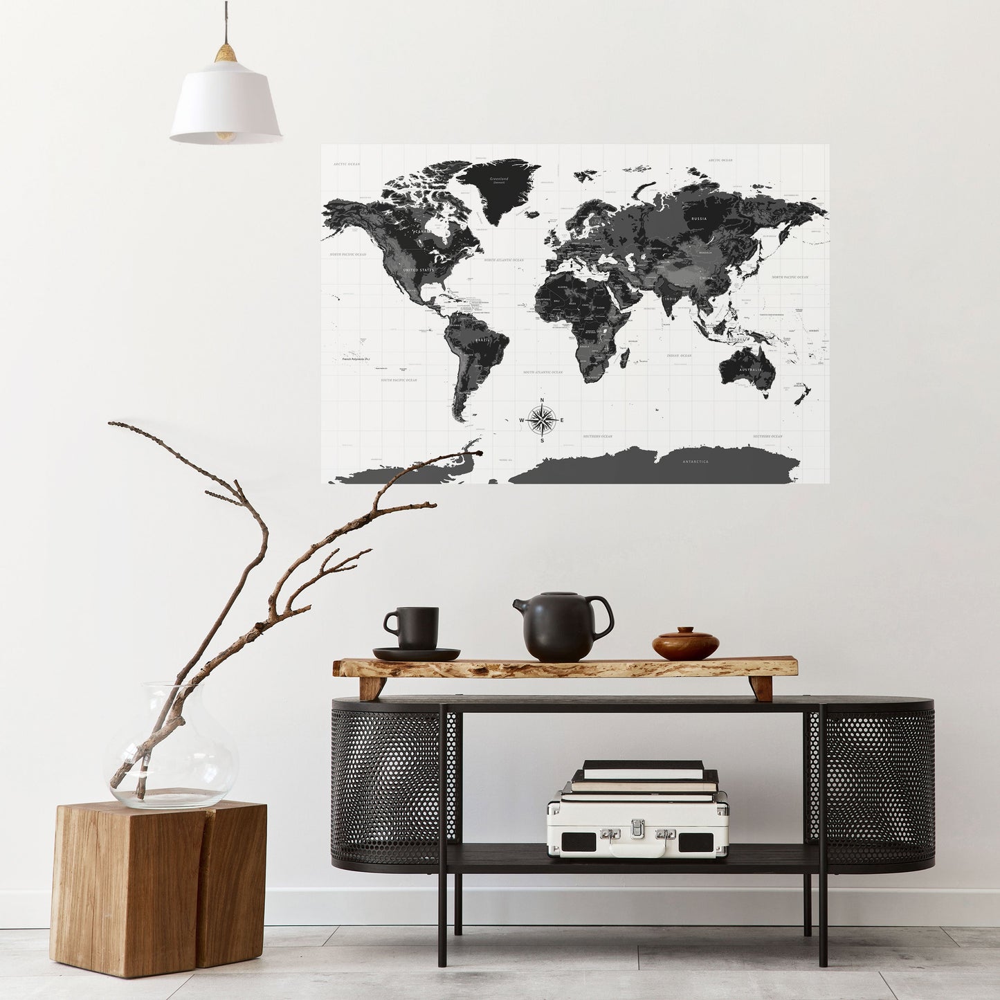 Poster orizzontale staccabile e attaccabile GLOBAL SHADOWS