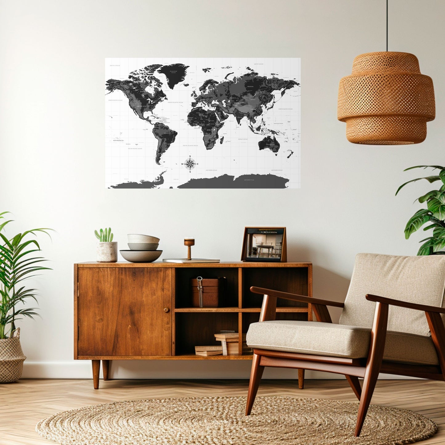 Poster orizzontale staccabile e attaccabile GLOBAL SHADOWS