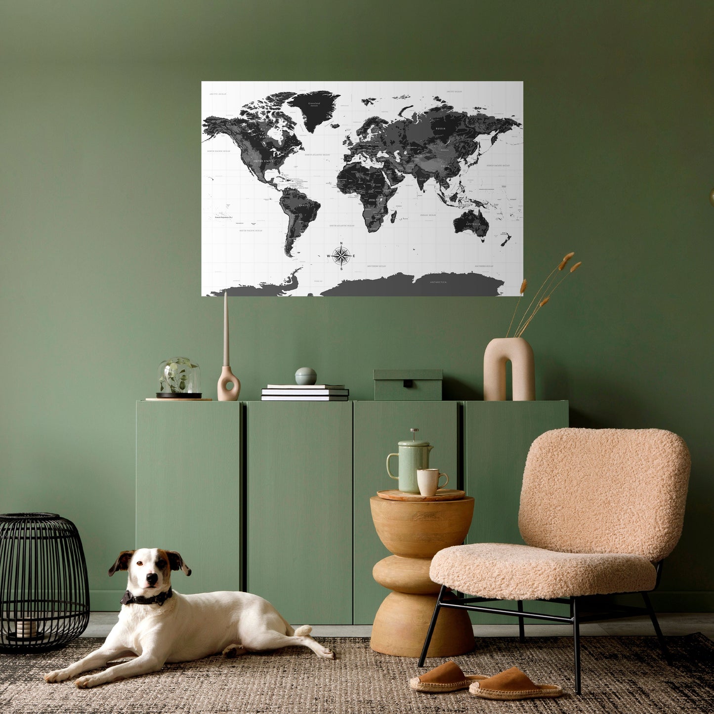 Poster orizzontale staccabile e attaccabile GLOBAL SHADOWS