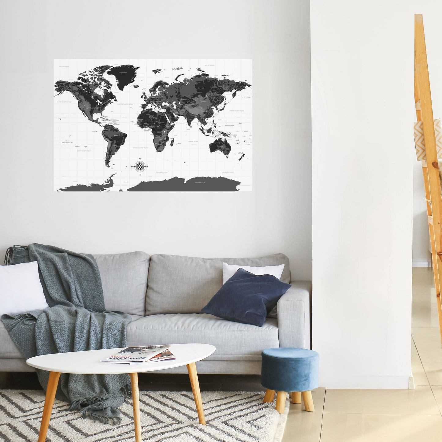 Poster orizzontale staccabile e attaccabile GLOBAL SHADOWS