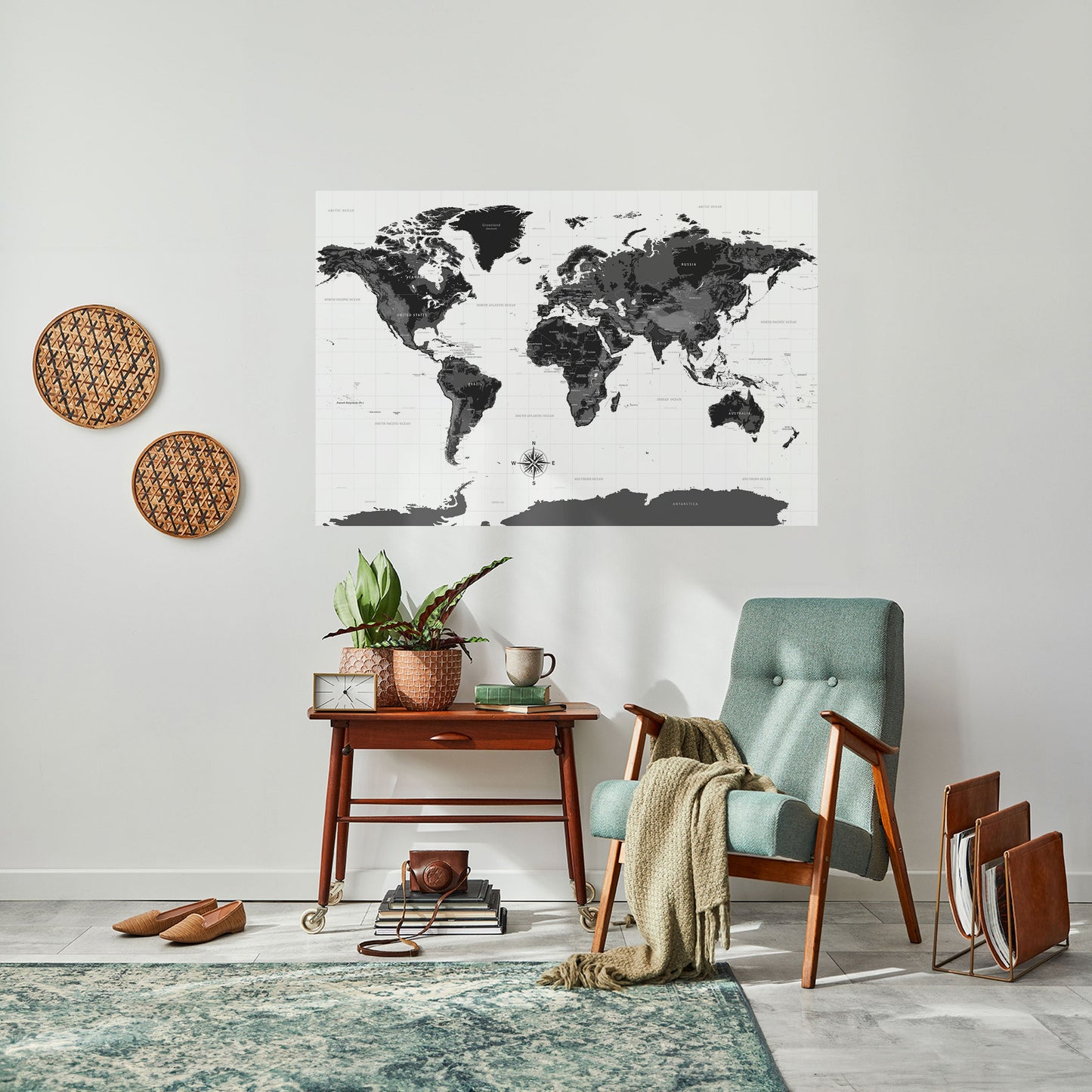 Poster orizzontale staccabile e attaccabile GLOBAL SHADOWS