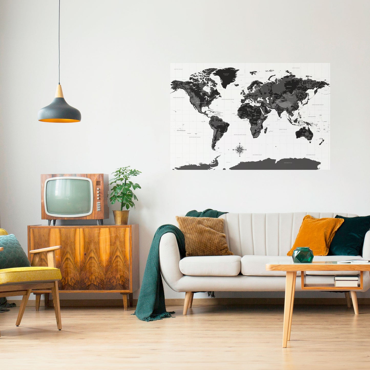 Poster orizzontale staccabile e attaccabile GLOBAL SHADOWS