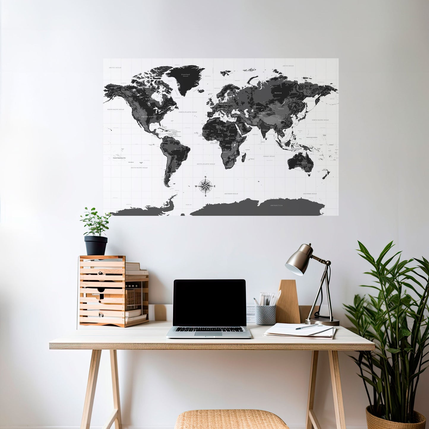 Poster orizzontale staccabile e attaccabile GLOBAL SHADOWS