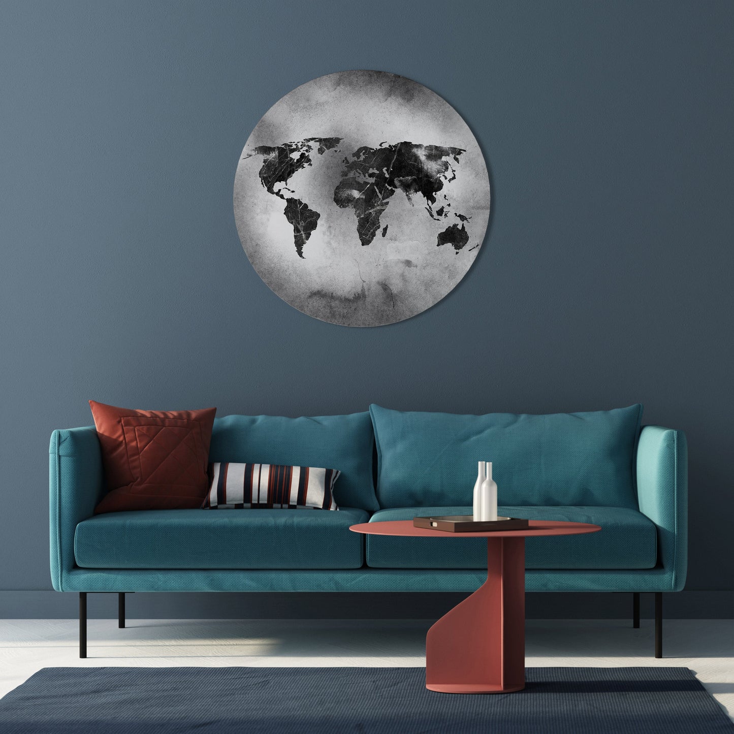 SHADOWED CONTINENTS - Arte murale rotonda