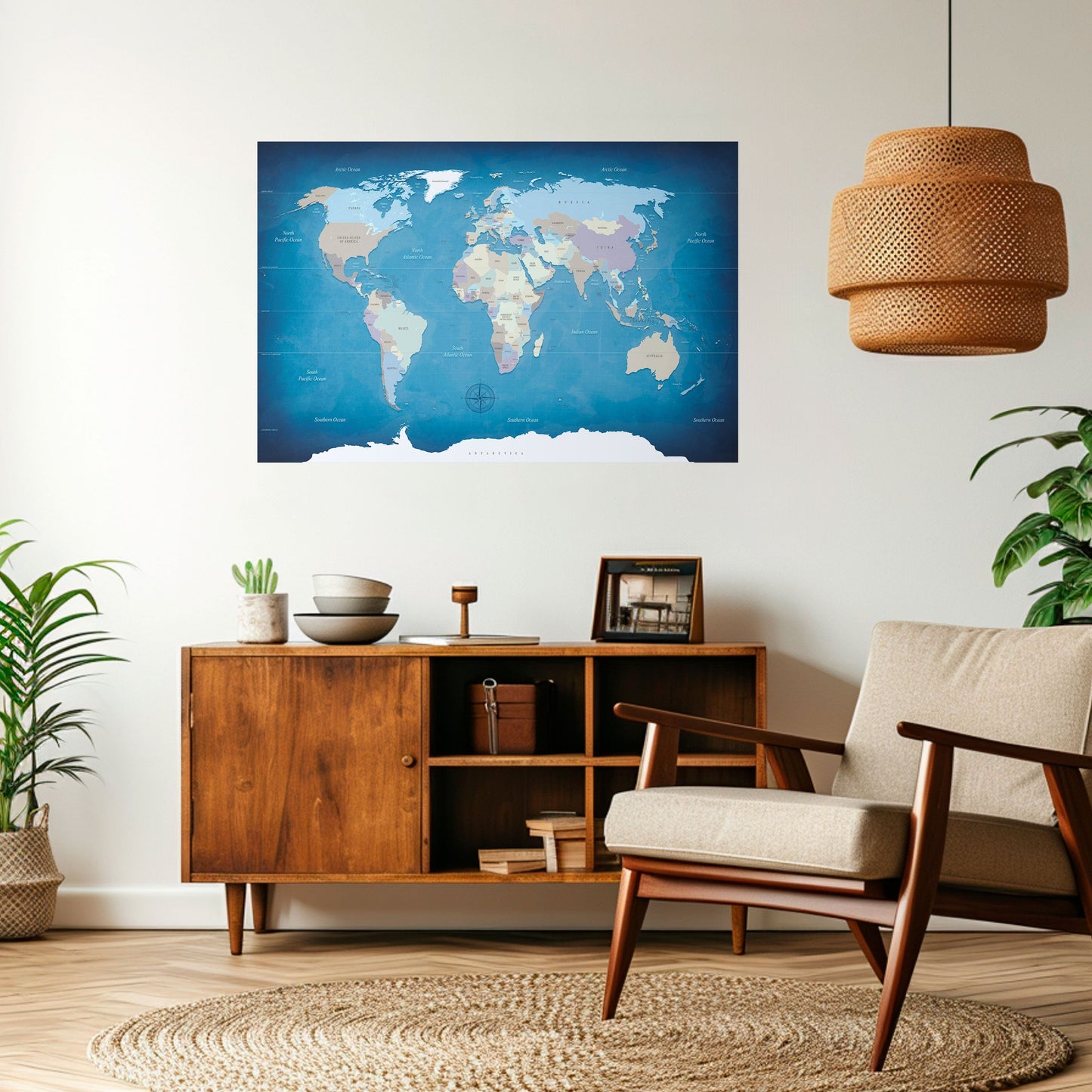 MAPPA DELLA SCOPERTA Poster orizzontale staccabile e attaccabile