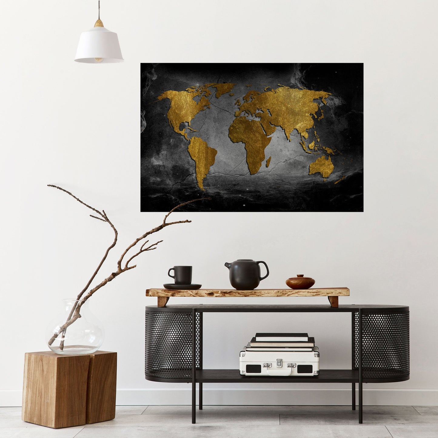 DARK WORLDVIEW Peel and Stick Horizontal Poster