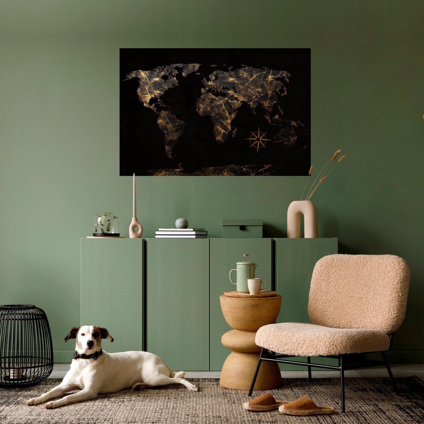 GOLDEN GEOGRAPHY Peel and Stick Horizontal Poster