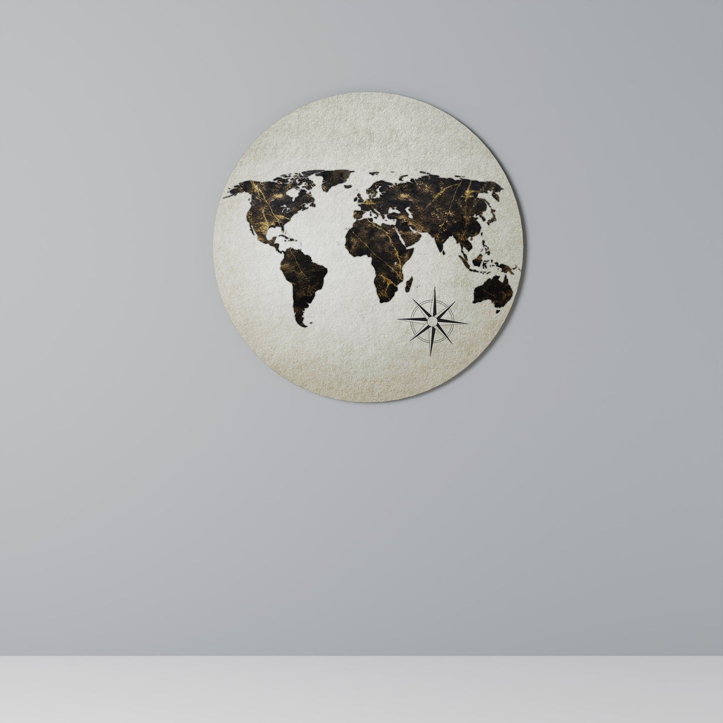 GOLDEN LINES GLOBE - Decorazione murale rotonda
