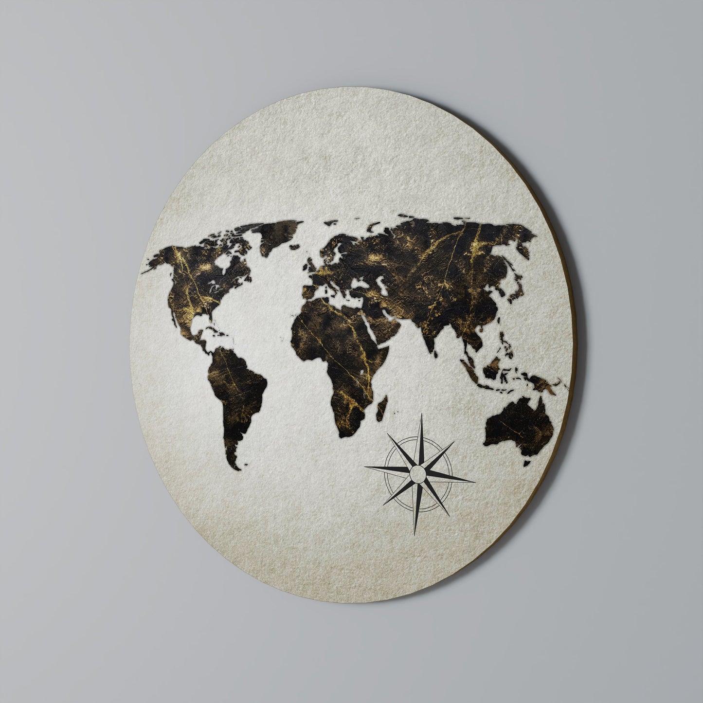 GOLDEN LINES GLOBE - Decorazione murale rotonda