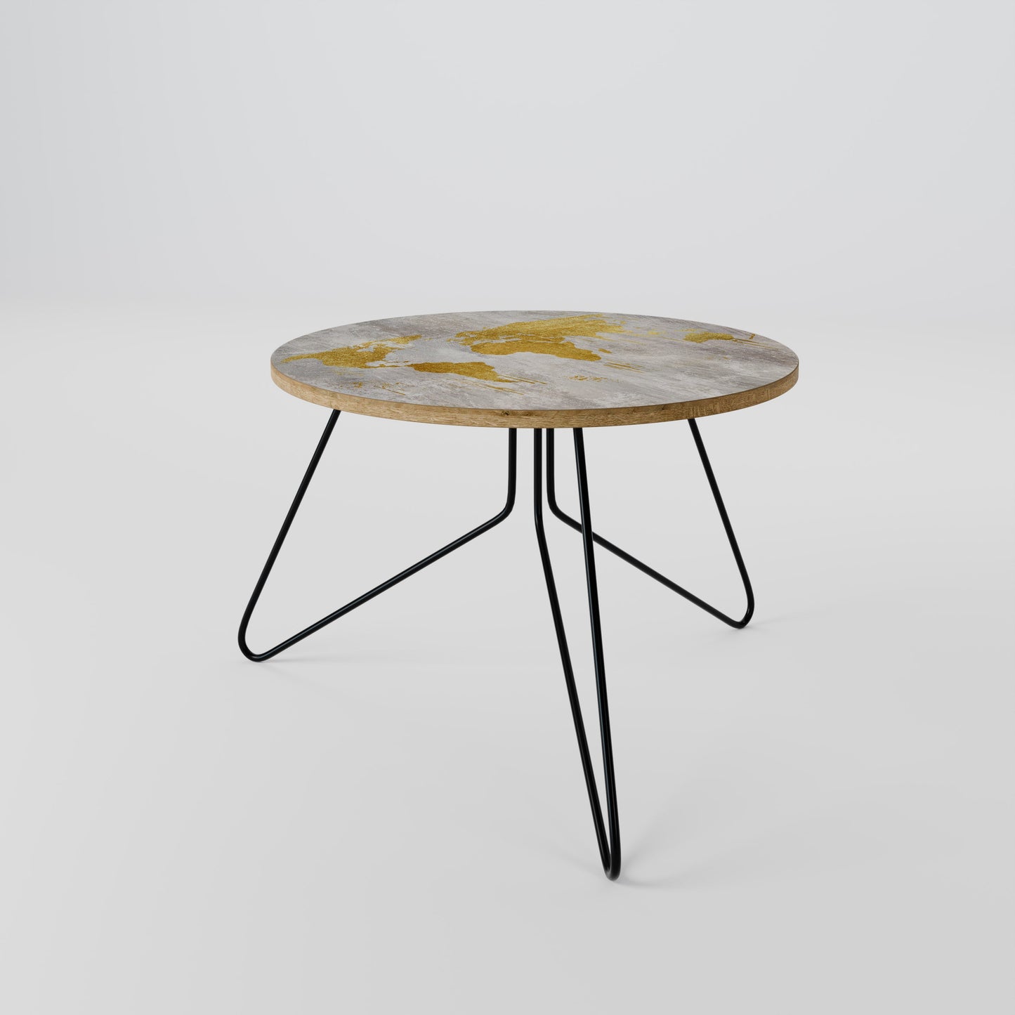 Tavolino da caffè METALLIC WORLDVIEW MAP 60