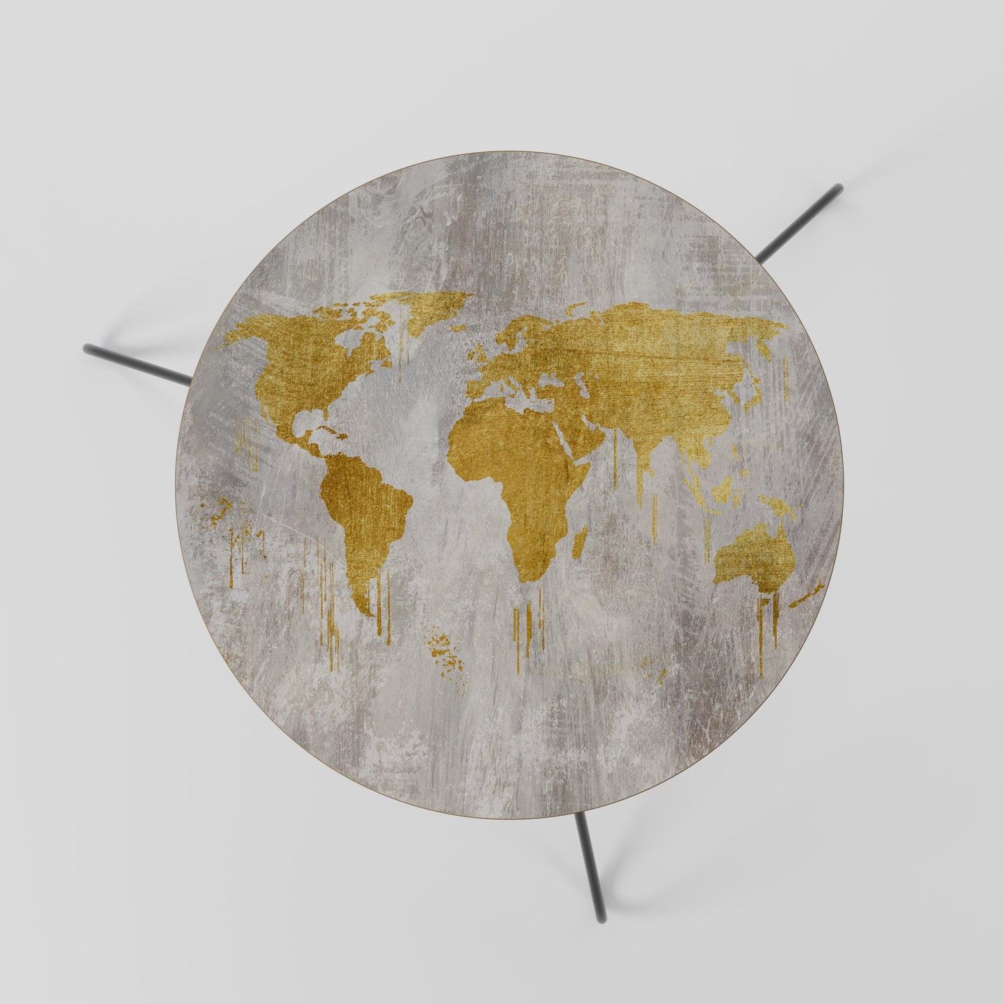 Tavolino da caffè METALLIC WORLDVIEW MAP 60