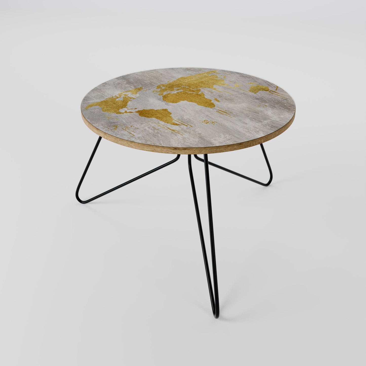 Tavolino da caffè METALLIC WORLDVIEW MAP 60