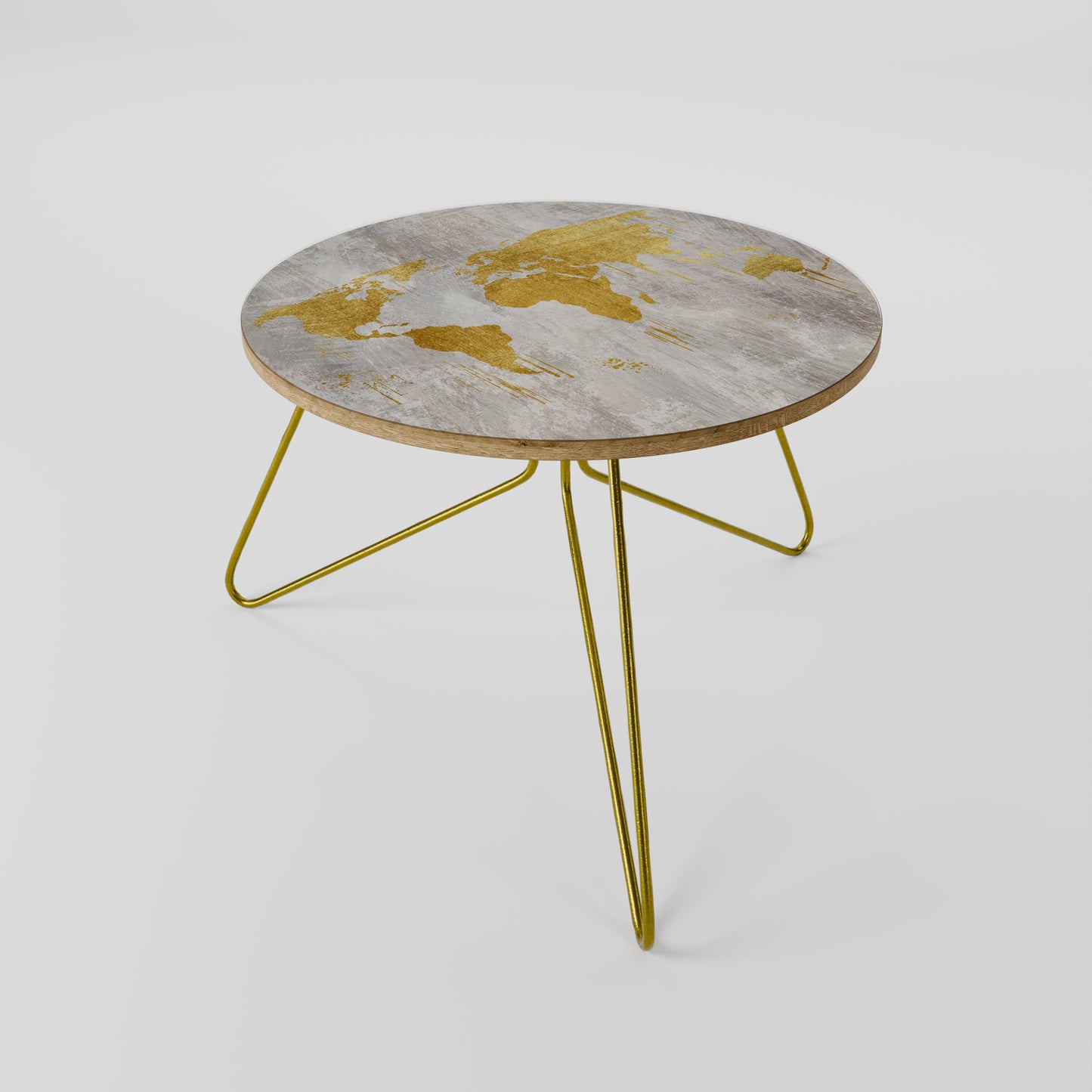 Tavolino da caffè METALLIC WORLDVIEW MAP 60