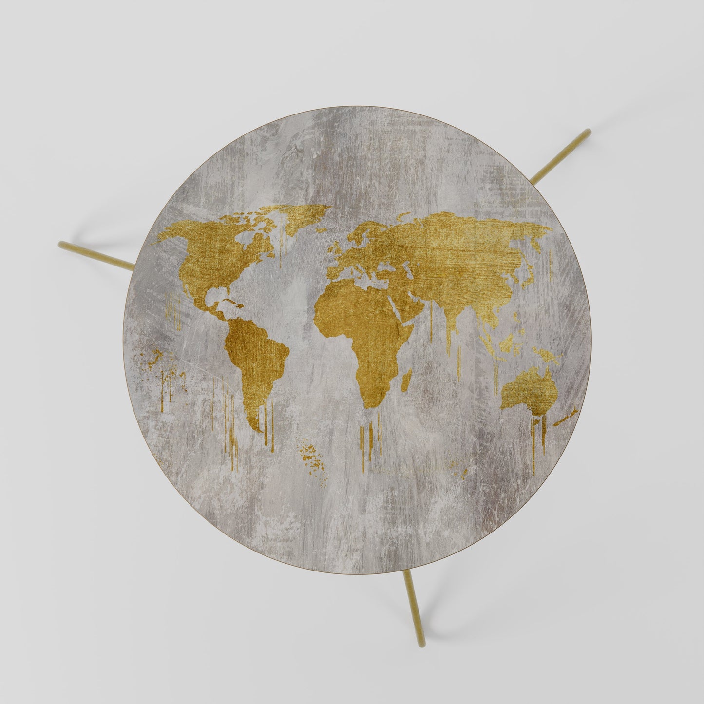 Tavolino da caffè METALLIC WORLDVIEW MAP 60