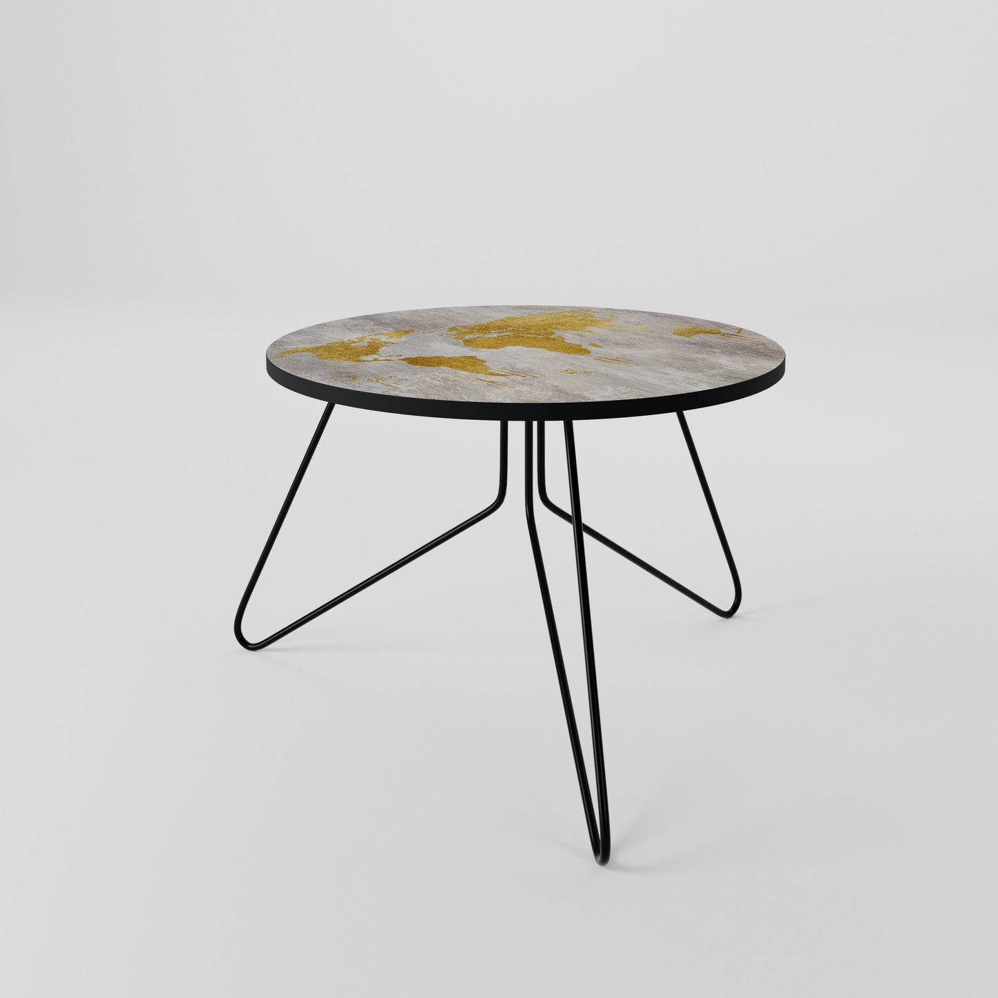 Tavolino da caffè METALLIC WORLDVIEW MAP 60