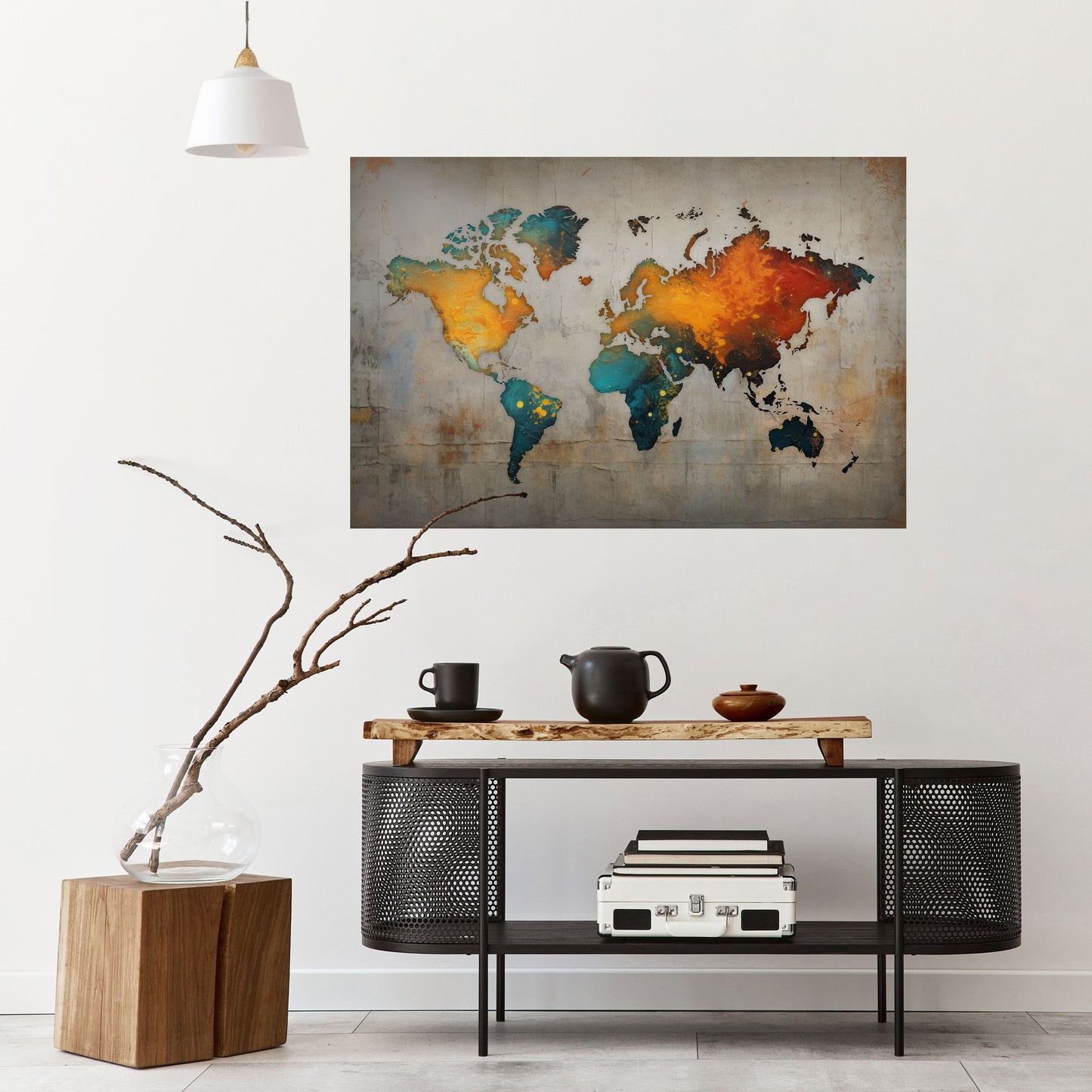 Poster orizzontale staccabile e attaccabile "GLOBAL HUES EXPLORED"